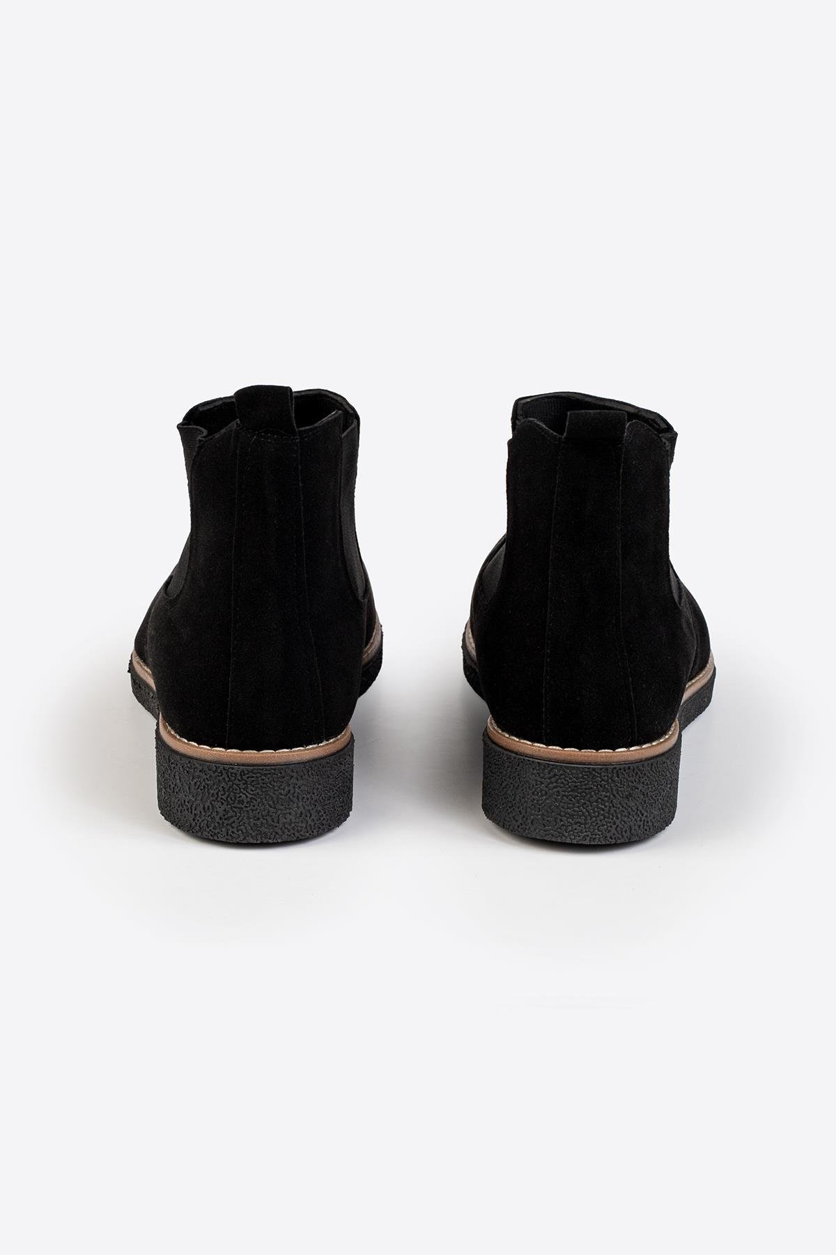 Erkek Lastik Detaylı Siyah Chelsea Bot 