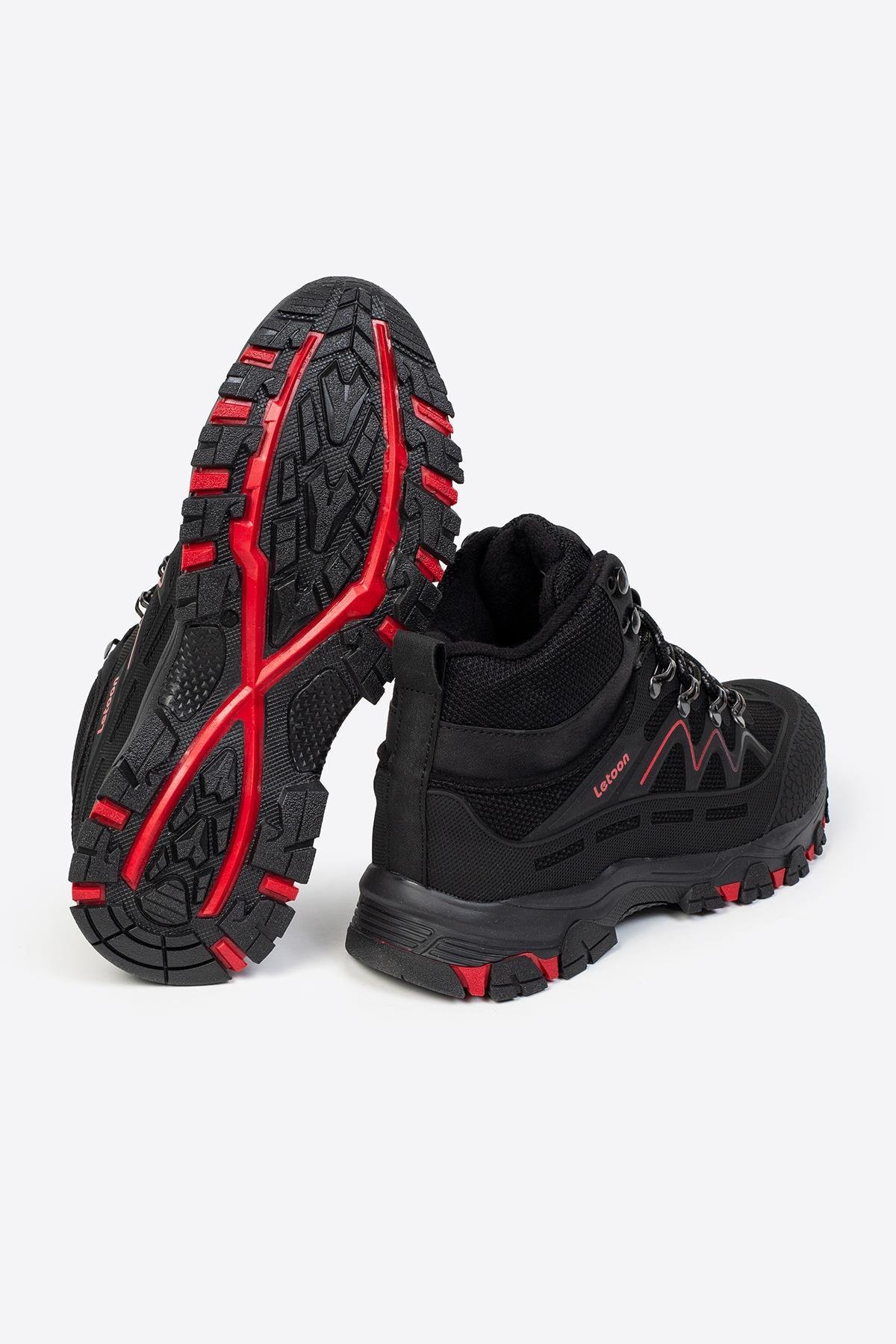 Letoon Nkt2079  Siyah Kırmızı Renk Trekking Erkek Bağcıklı BotLetoon Nkt2079  Siyah Kırmızı Renk Trekking Erkek Bağcıklı Bot