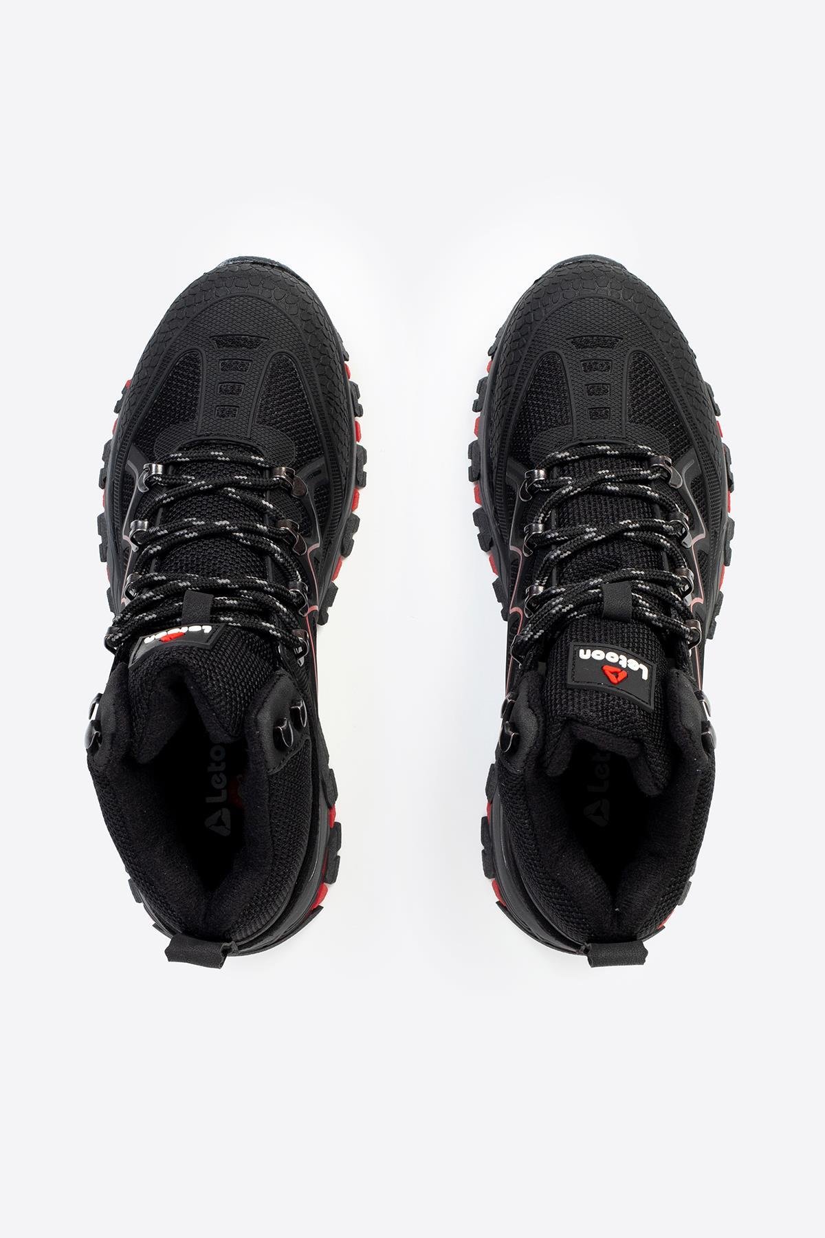 Letoon Nkt2079  Siyah Kırmızı Renk Trekking Erkek Bağcıklı BotLetoon Nkt2079  Siyah Kırmızı Renk Trekking Erkek Bağcıklı Bot