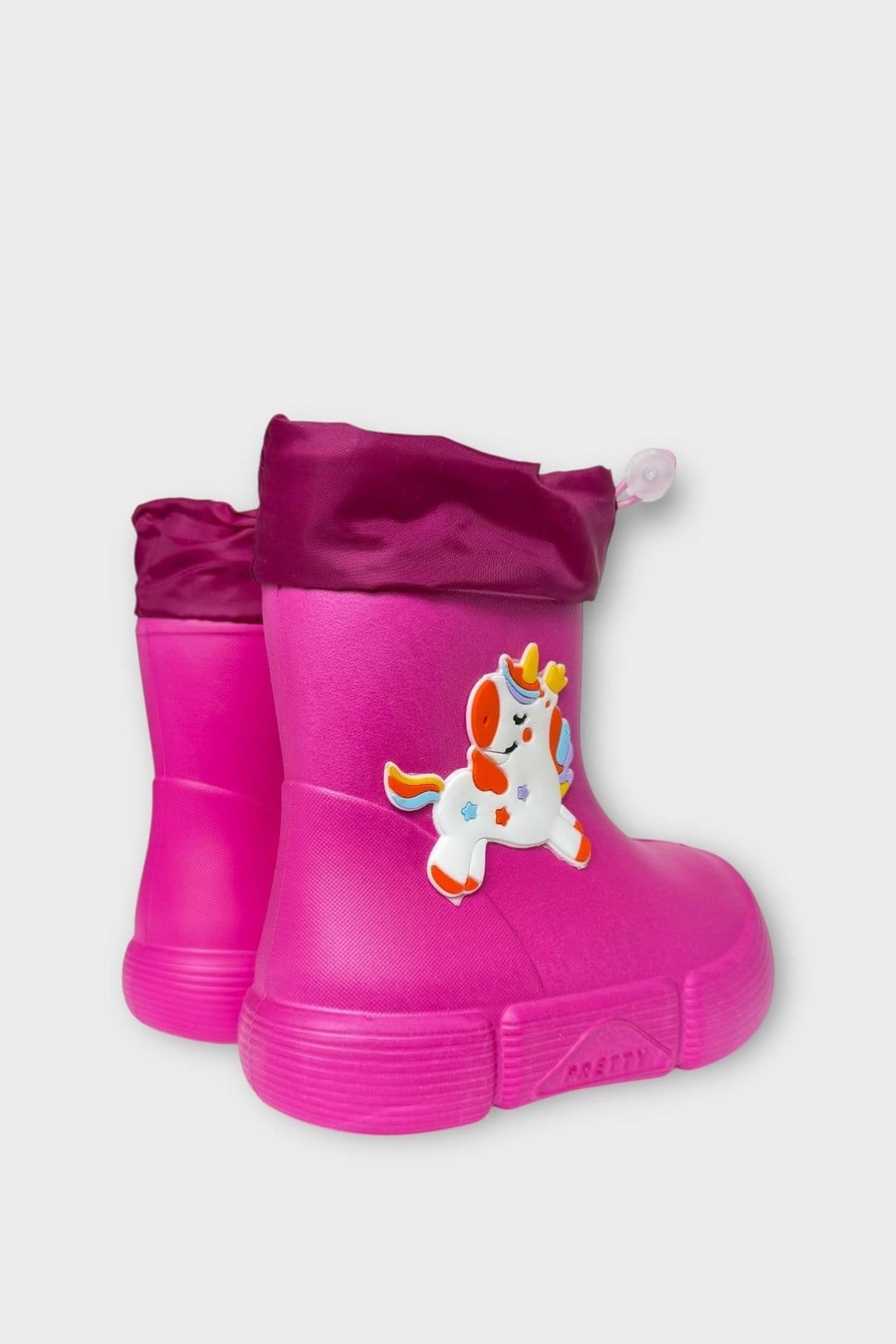 Letoon  PRETTY-01 Çocuk İçi Kürklü Unicorn Desenli Kalın Tabanlı Kışlık Çizme FUŞYA