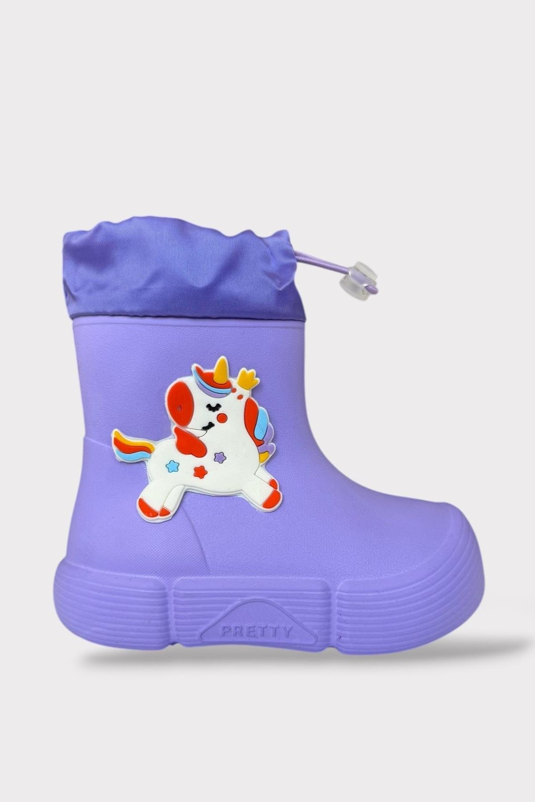 Letoon  PRETTY-01 Çocuk İçi Kürklü Unicorn Desenli Kalın Tabanlı Kışlık Çizme LİLA