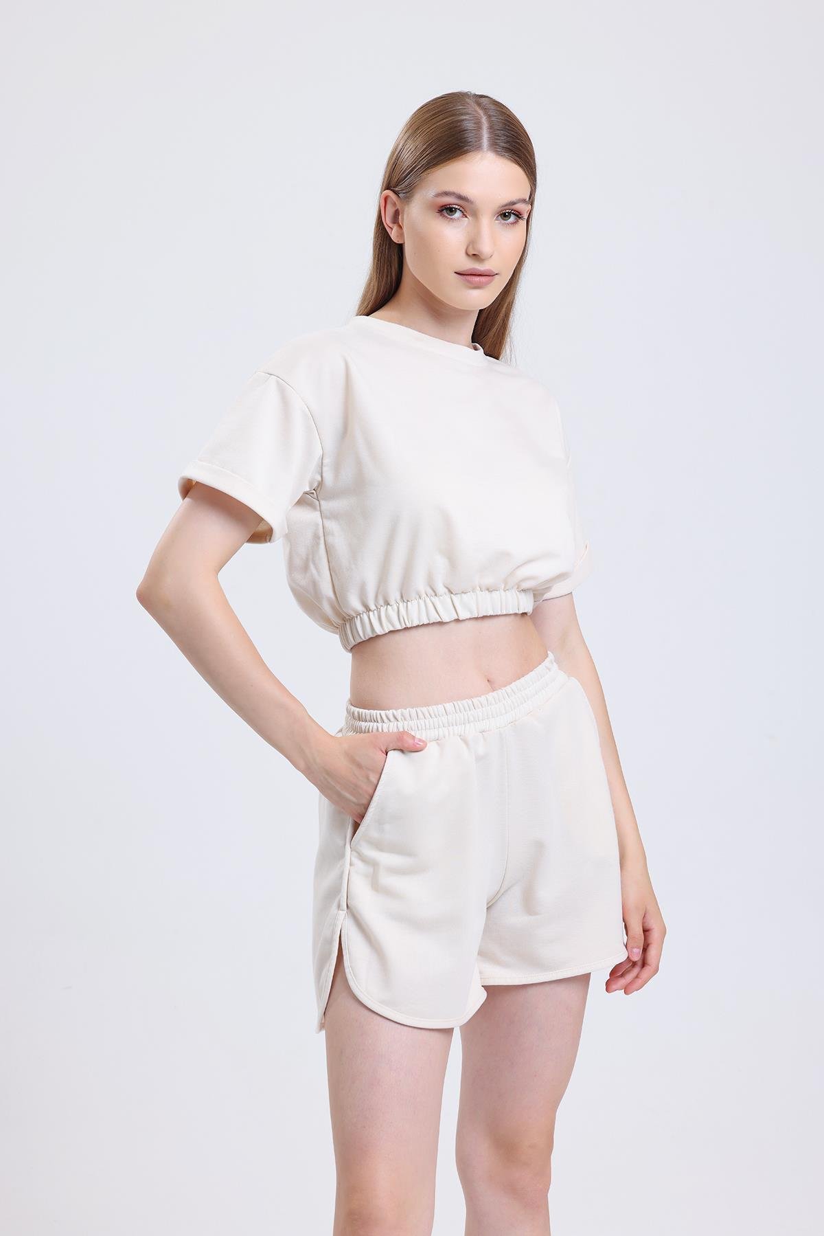 Letoon Ltn-G201 Crop Şort Takım