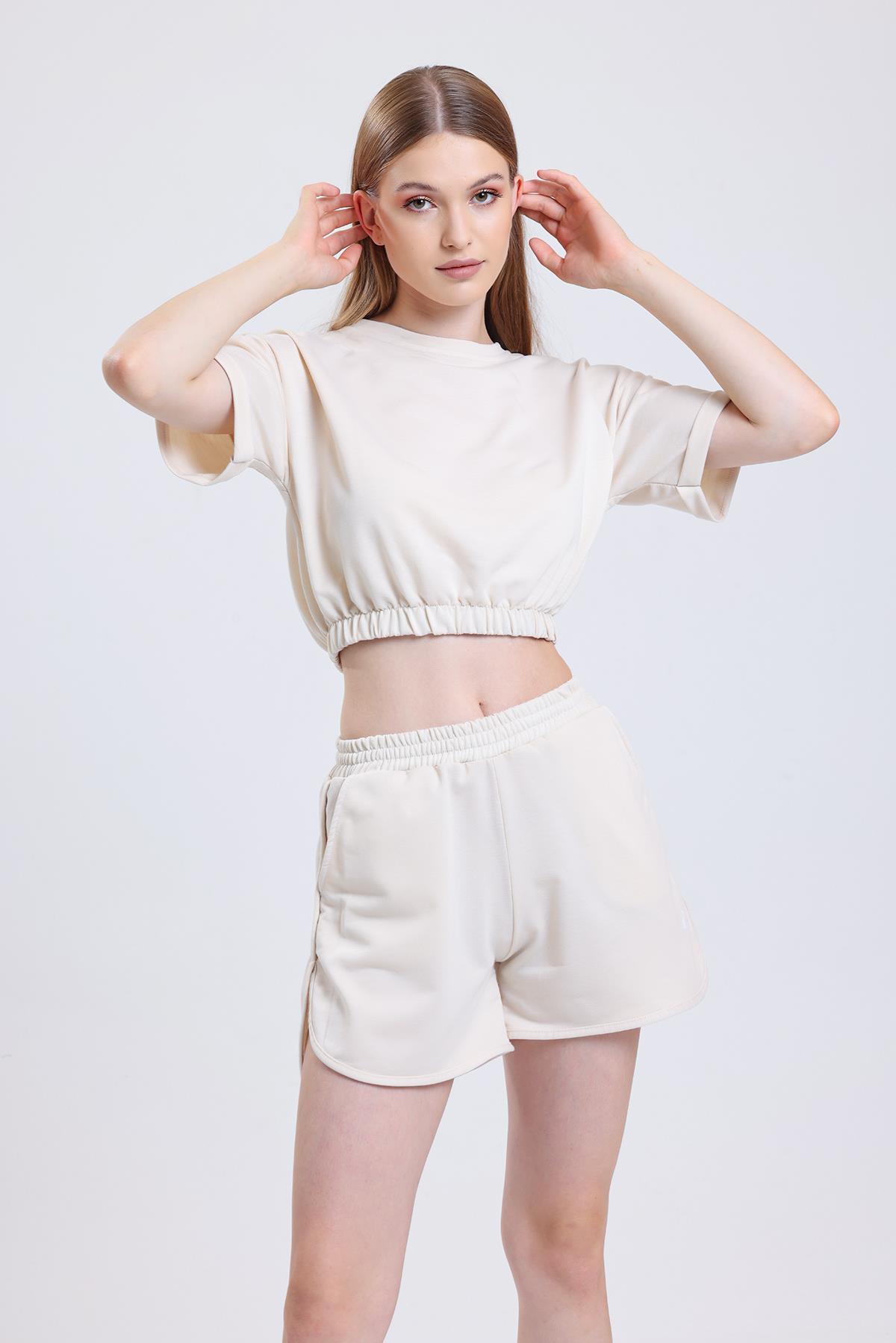 Letoon Ltn-G201 Crop Şort Takım