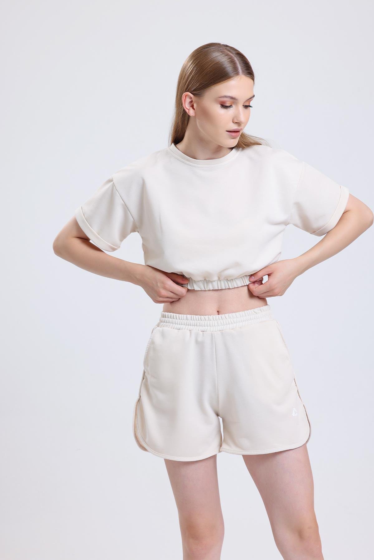 Letoon Ltn-G201 Crop Şort Takım