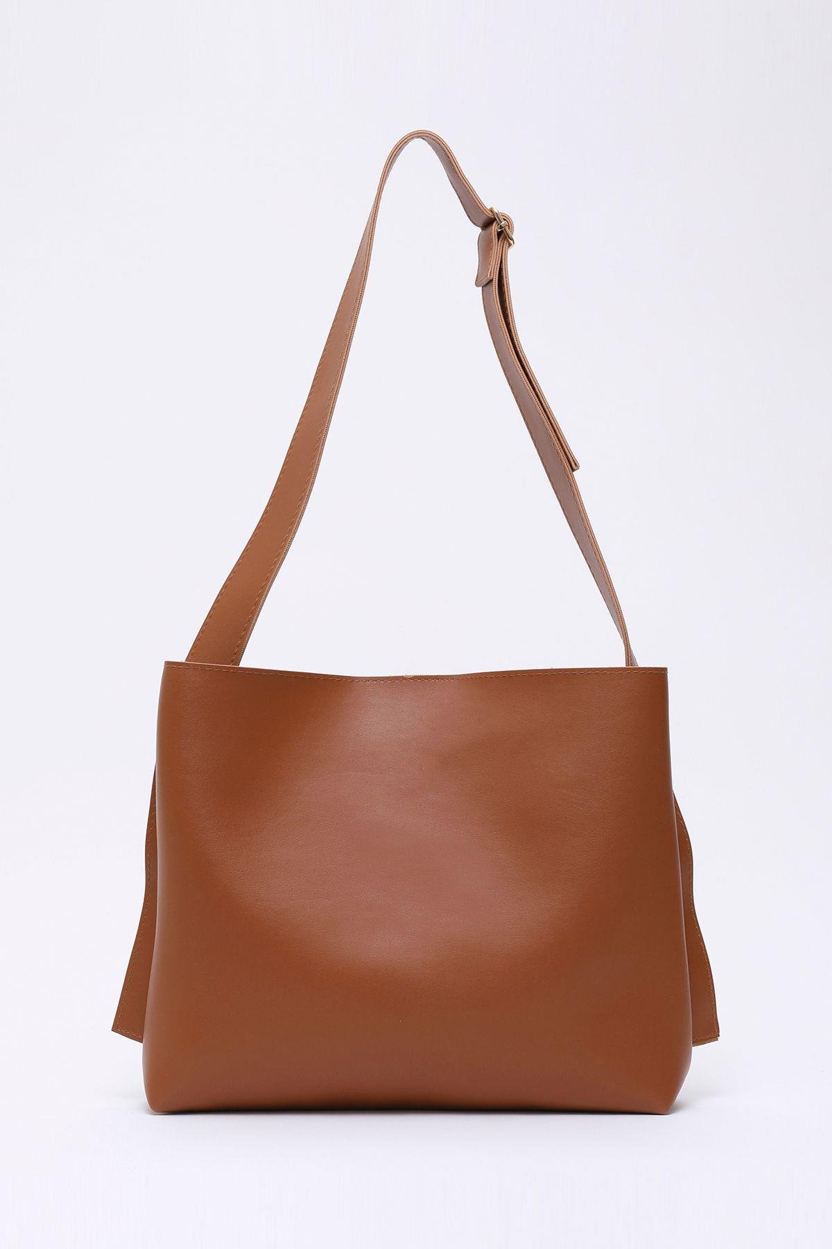 Suni Deri Kahverengi El, Kol Ve Omuz ÇantasıSuni Deri Kahverengi El, Kol Ve Omuz Çantası