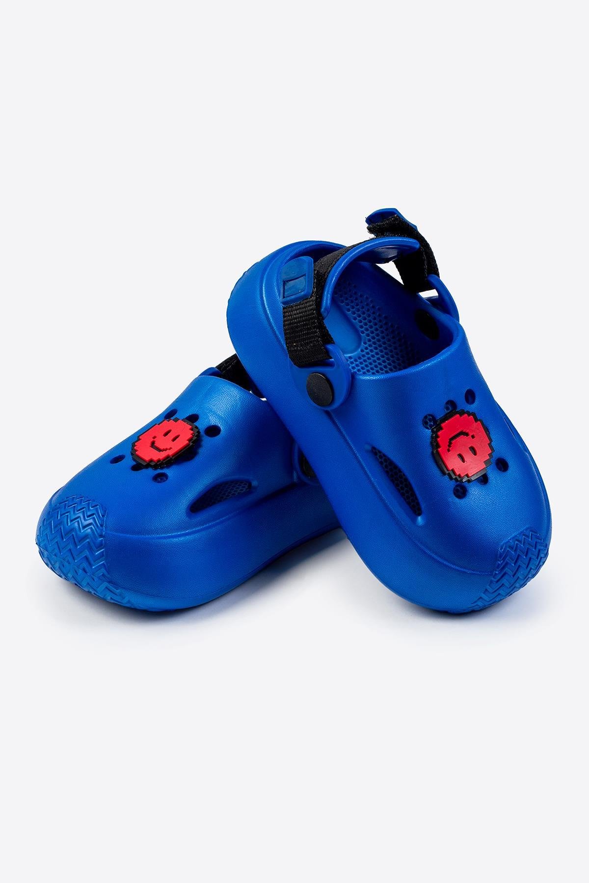 TXP01 Çocuk Mavi EVA Terlik -  Gülen Yüz DetaylıTXP01 Çocuk Mavi EVA Terlik -  Gülen Yüz Detaylı