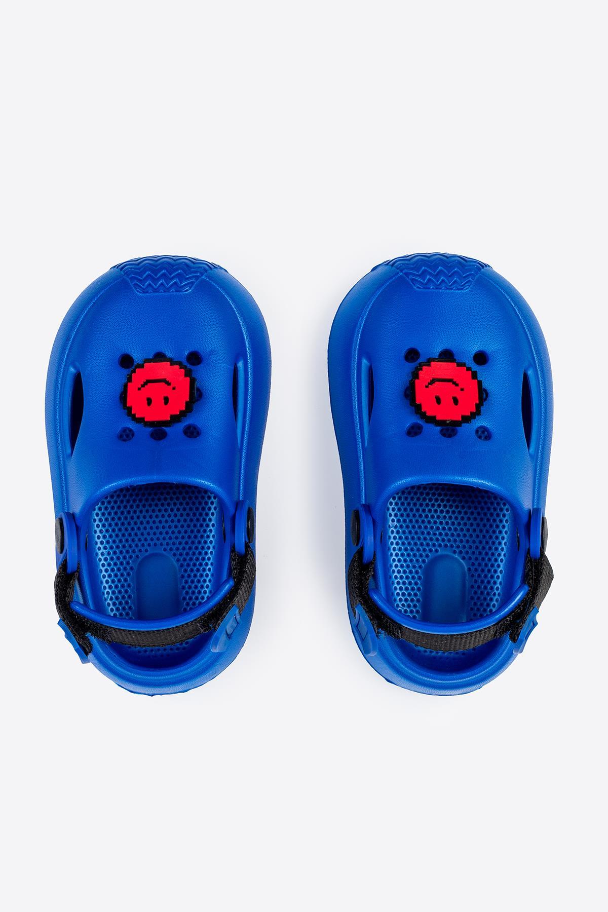TXP01 Çocuk Mavi EVA Terlik -  Gülen Yüz DetaylıTXP01 Çocuk Mavi EVA Terlik -  Gülen Yüz Detaylı