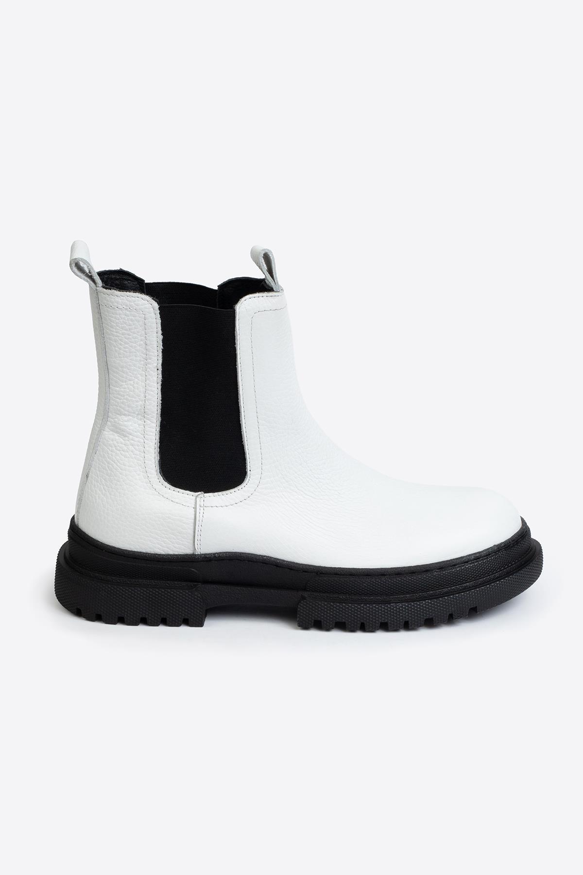 KADIN HAKİKİ DERİ BOT BEYAZKADIN HAKİKİ DERİ BOT BEYAZ