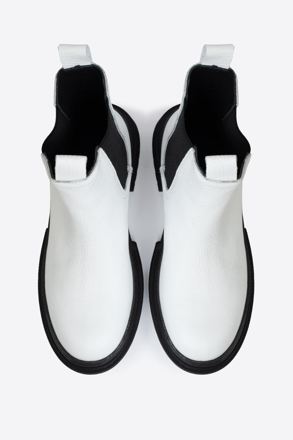 KADIN HAKİKİ DERİ BOT BEYAZKADIN HAKİKİ DERİ BOT BEYAZ