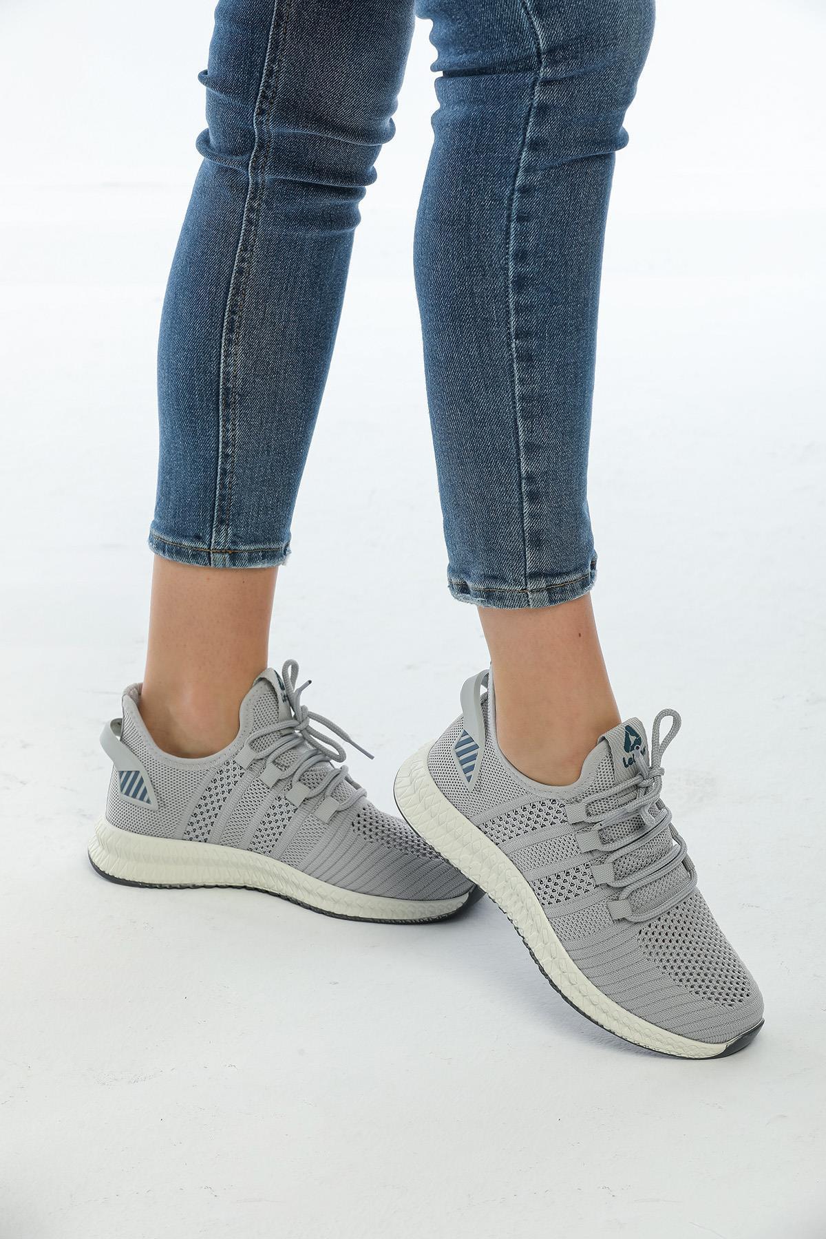 Letoon 2103 Unisex Gri İndigo Spor AyakkabıLetoon 2103 Unisex Gri İndigo Spor Ayakkabı