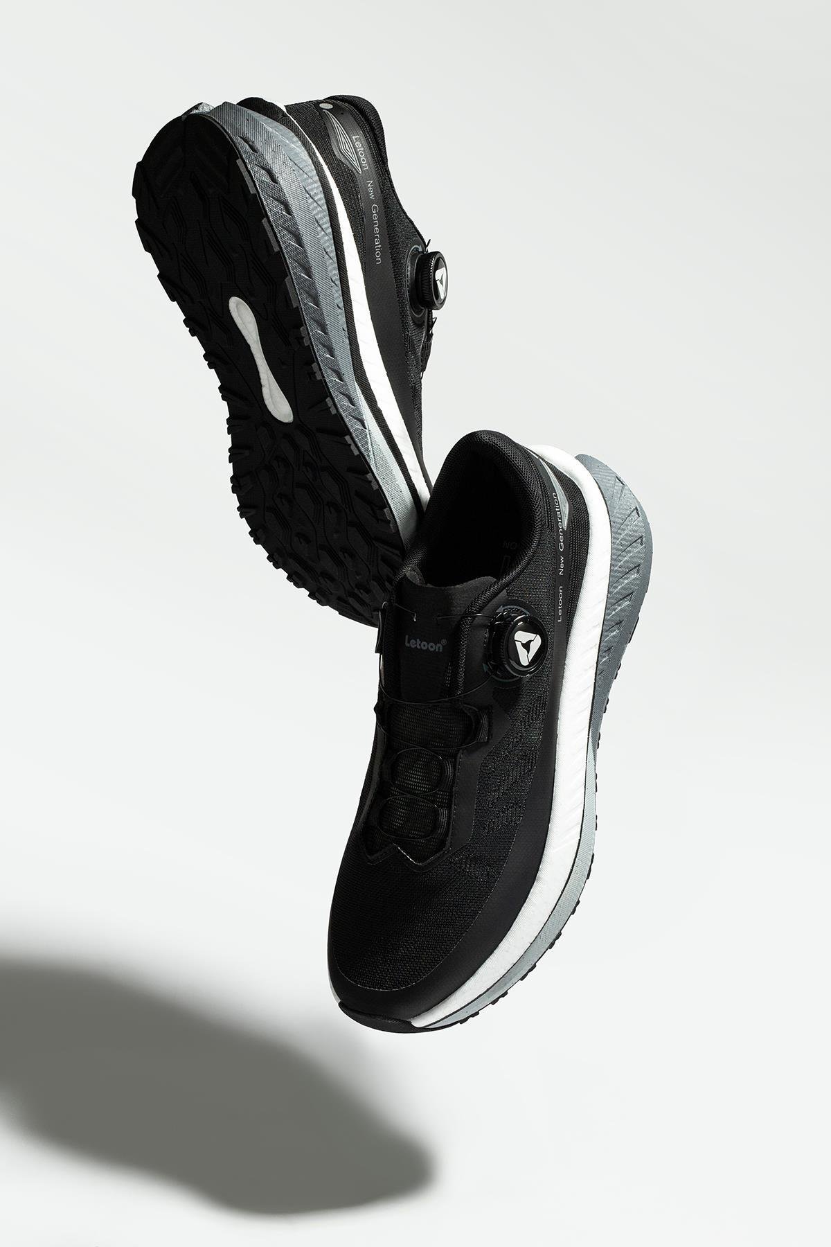 Letoon AirFlex Renk Move-12 Erkek Siyah Beyaz Spor AyakkabıLetoon AirFlex Renk Move-12 Erkek Siyah Beyaz Spor Ayakkabı