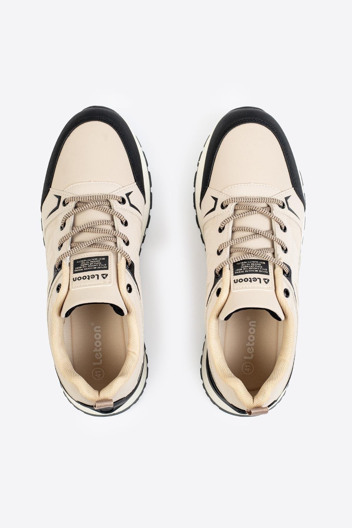 Letoon Cyrax Erkek Baskılı Bej Spor AyakkabıLetoon Cyrax Erkek Baskılı Bej Spor Ayakkabı