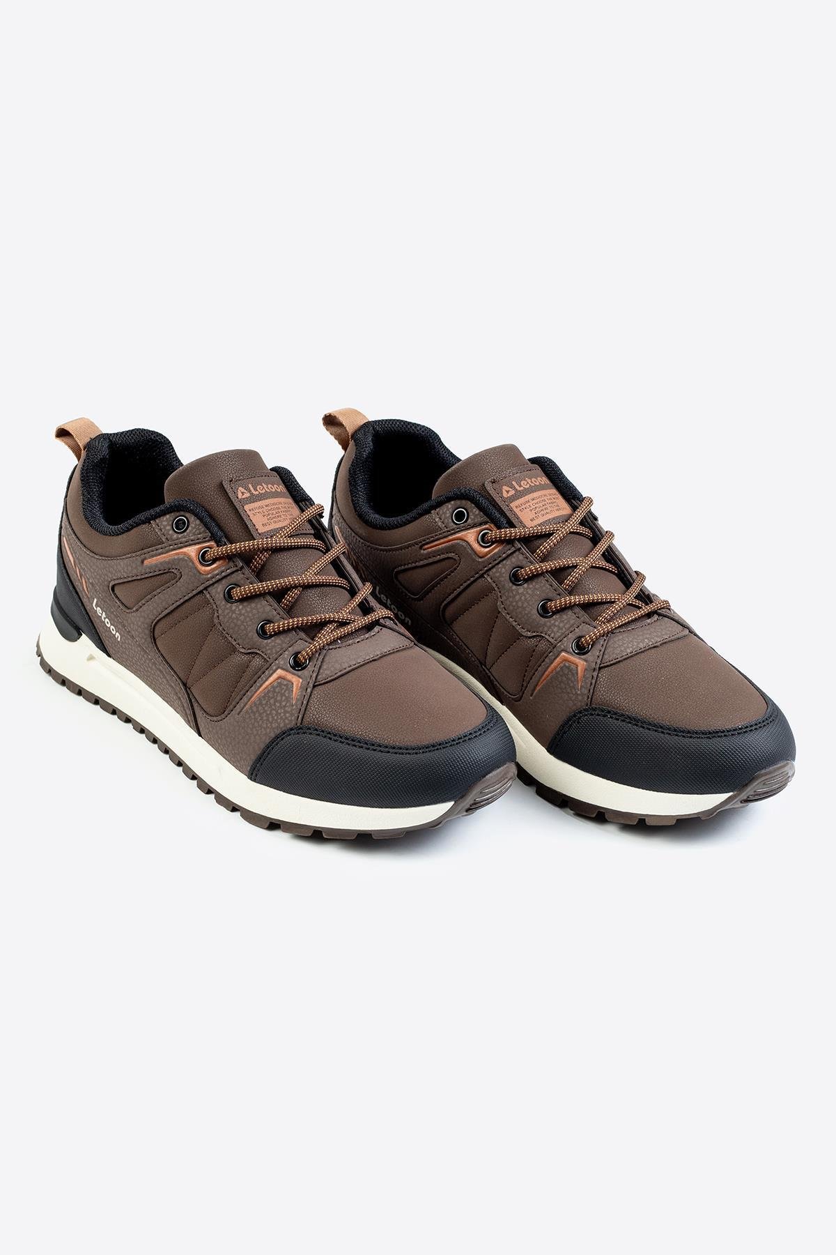 Letoon Cyrax Erkek Baskılı Kahverengi Spor AyakkabıLetoon Cyrax Erkek Baskılı Kahverengi Spor Ayakkabı