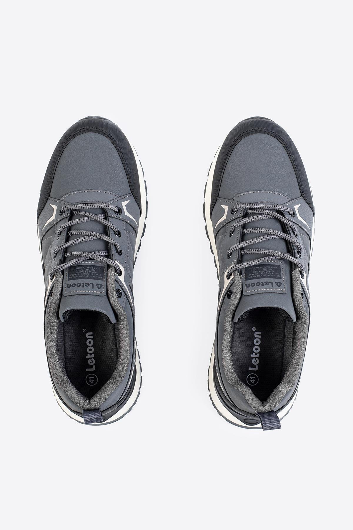 Letoon Cyrax Erkek Baskılı Füme Spor AyakkabıLetoon Cyrax Erkek Baskılı Füme Spor Ayakkabı