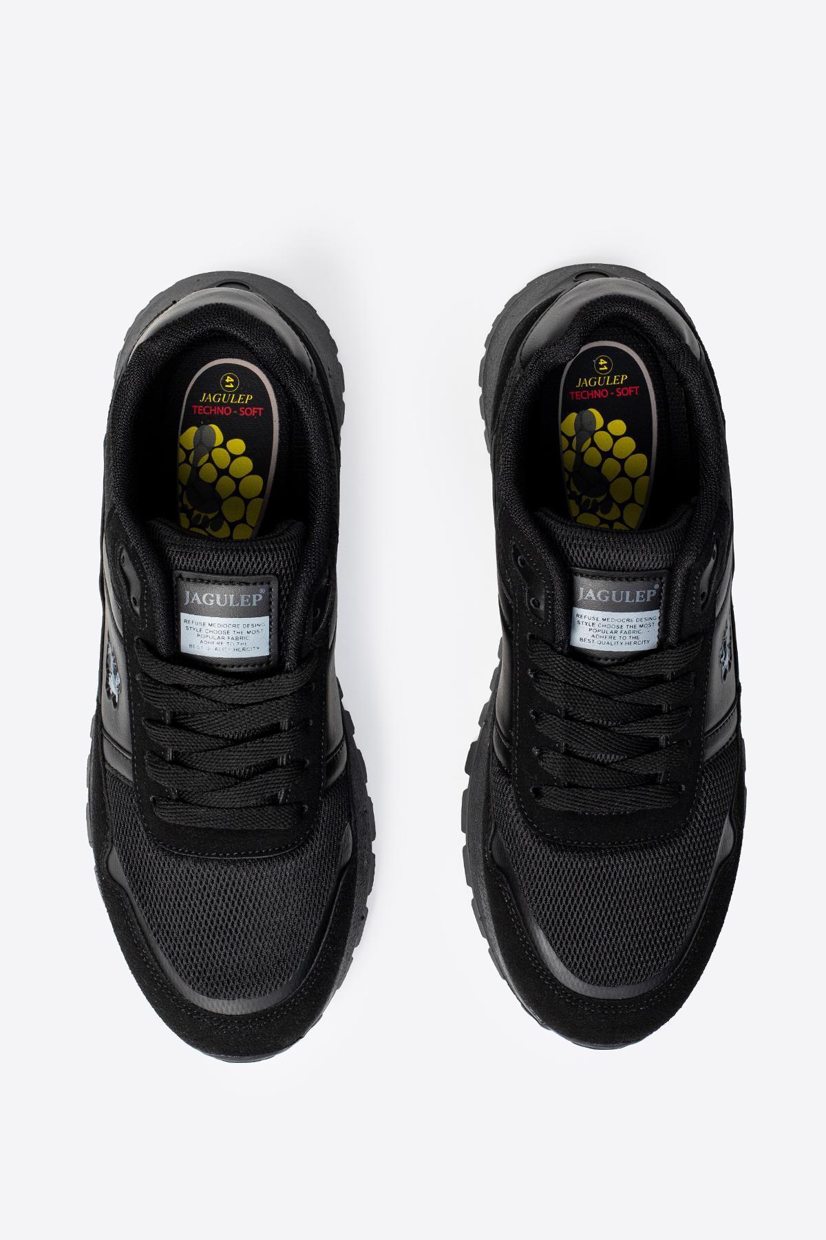 Erkek Siyah Baskılı Günlük Spor Ayakkabı