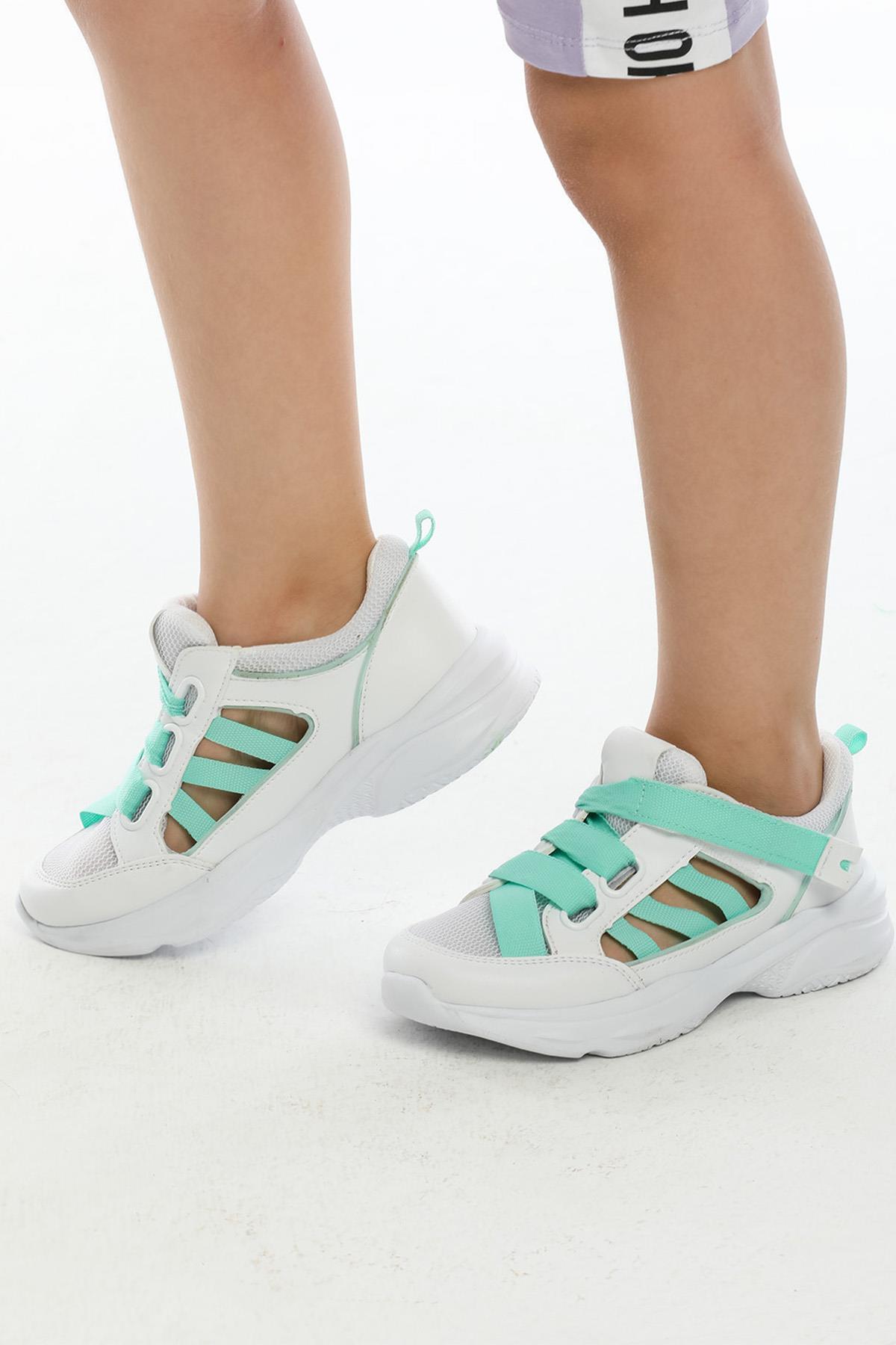 Letoon Kids02 Unisex Çocuk Beyaz Mavi SandaletLetoon Kids02 Unisex Çocuk Beyaz Mavi Sandalet