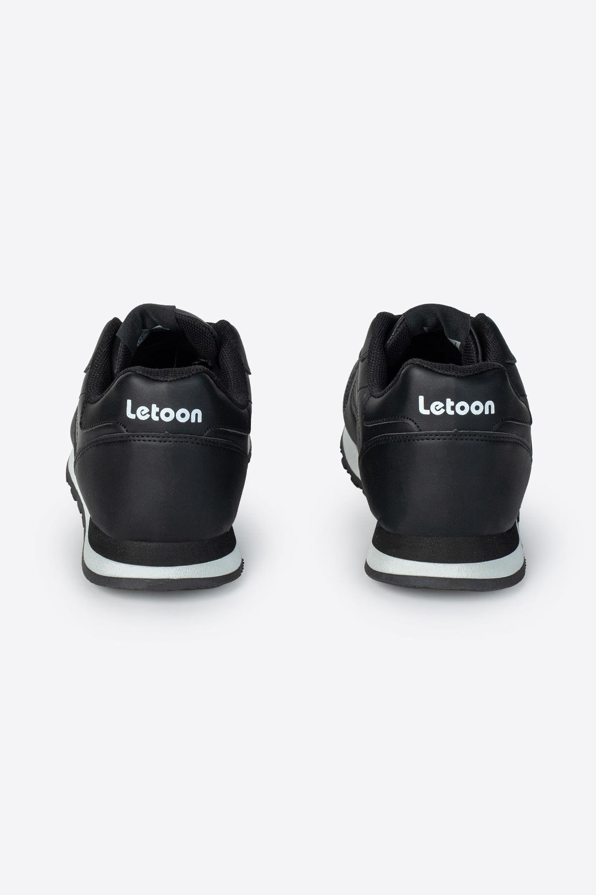 Letoon LTN-MARATON Unisex Siyah Beyaz Spor AyakkabıLetoon LTN-MARATON Unisex Siyah Beyaz Spor Ayakkabı