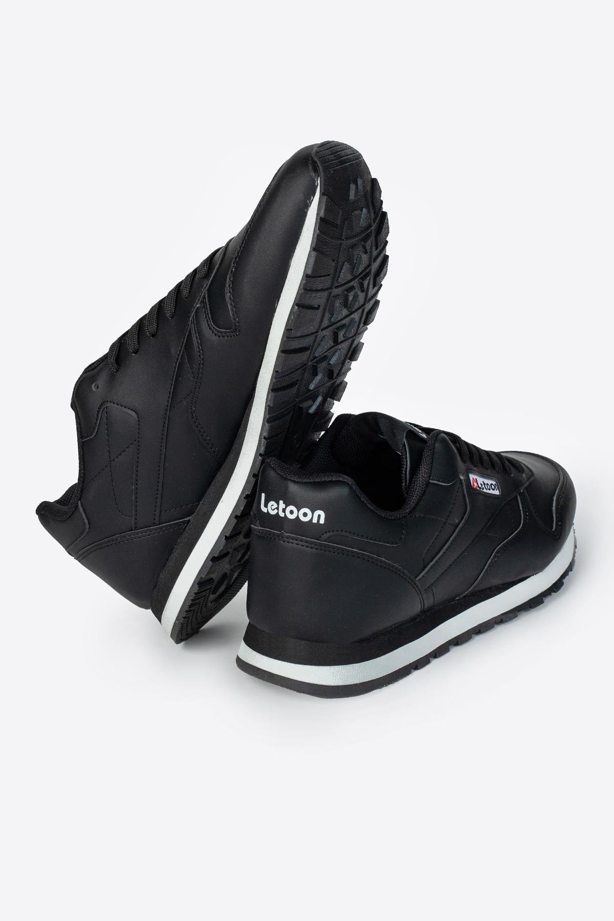 Letoon LTN-MARATON Unisex Siyah Beyaz Spor AyakkabıLetoon LTN-MARATON Unisex Siyah Beyaz Spor Ayakkabı