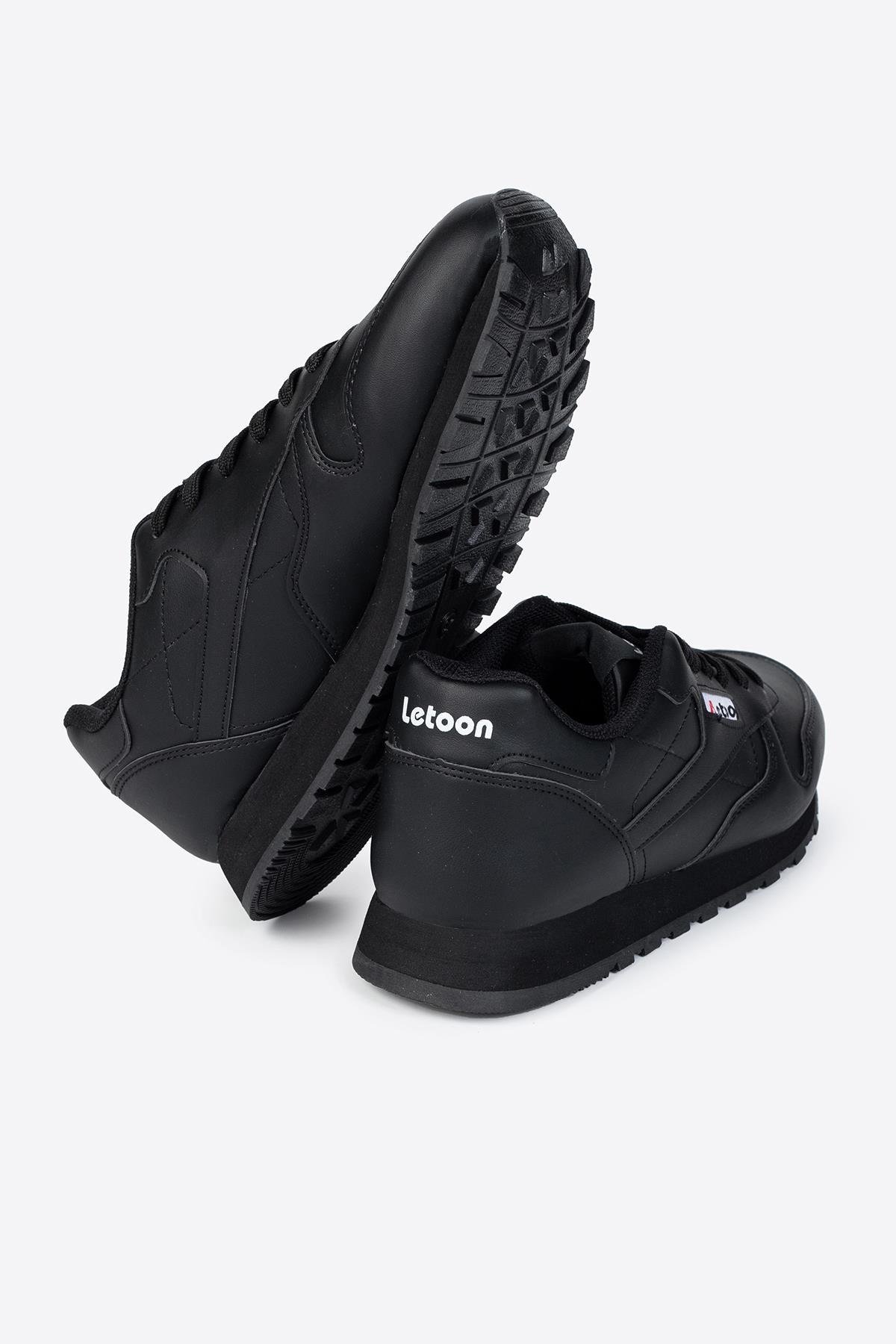 Letoon LTN-MARATON Unisex Siyah Spor AyakkabıLetoon LTN-MARATON Unisex Siyah Spor Ayakkabı