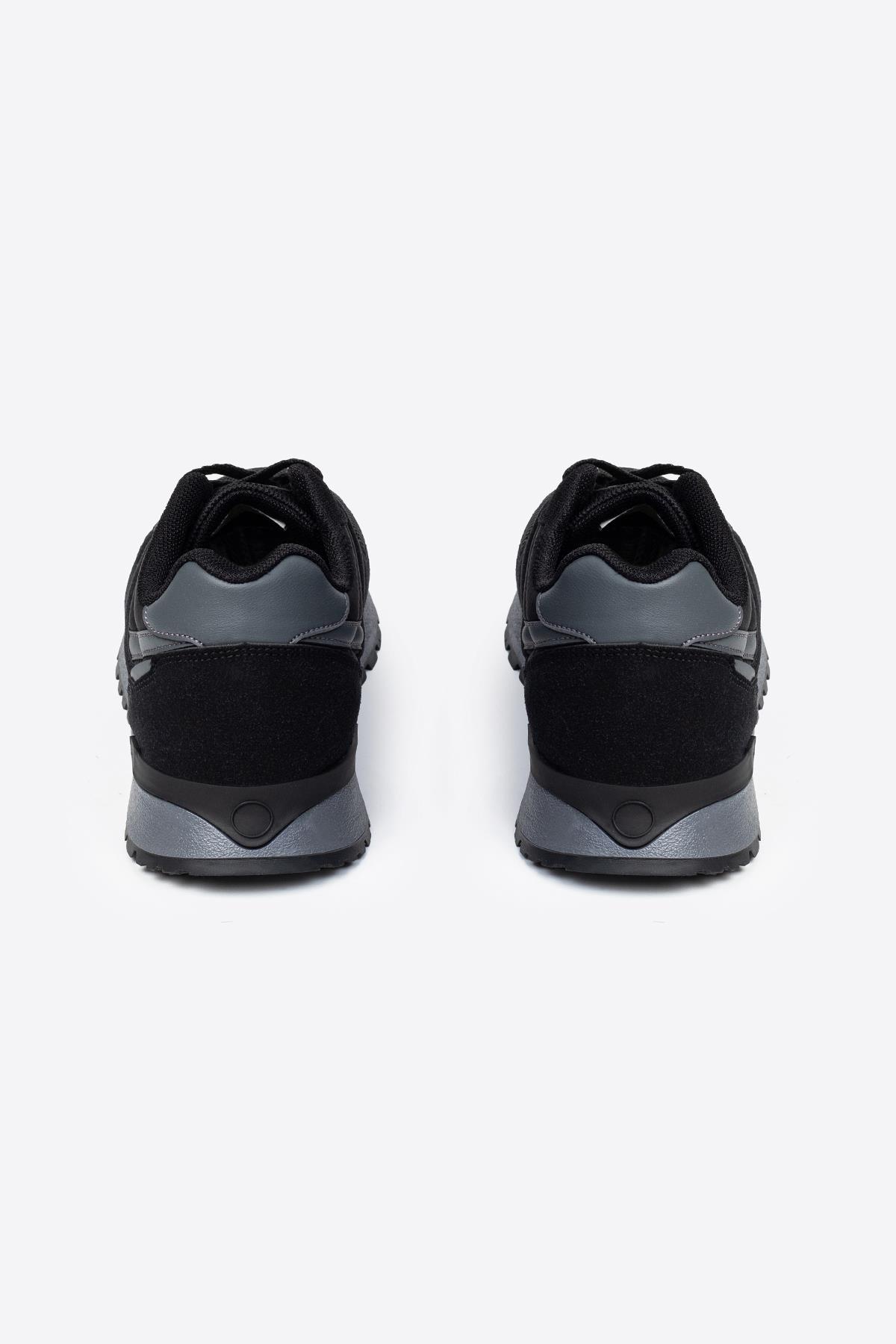Erkek Siyah Baskılı Günlük Spor Ayakkabı 
