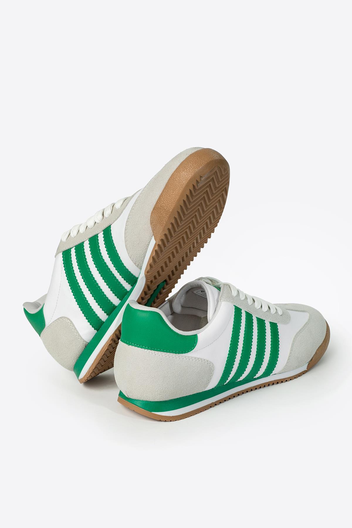 Letoon LTN06New  Beyaz Yeşil Gunluk Spor AyakkabıLetoon LTN06New  Beyaz Yeşil Gunluk Spor Ayakkabı