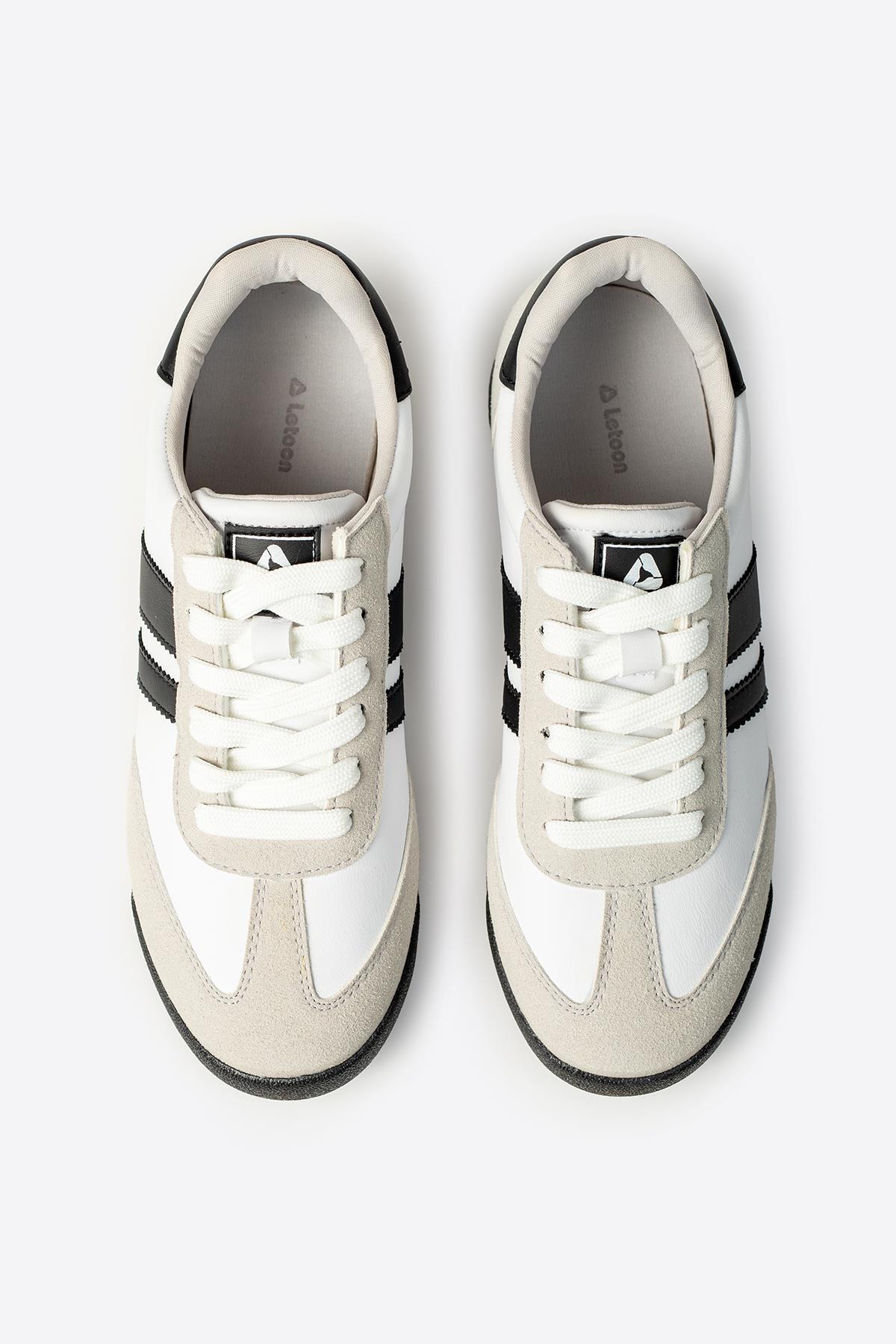 Letoon LTN06NEW Siyah Beyaz Gunluk Spor AyakkabıLetoon LTN06NEW Siyah Beyaz Gunluk Spor Ayakkabı
