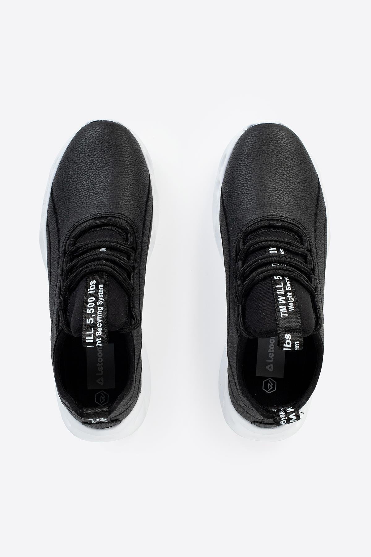 Letoon LTN101 Erkek Siyah Beyaz Renk Spor Ayakkabı Letoon LTN101 Erkek Siyah Beyaz Renk Spor Ayakkabı 