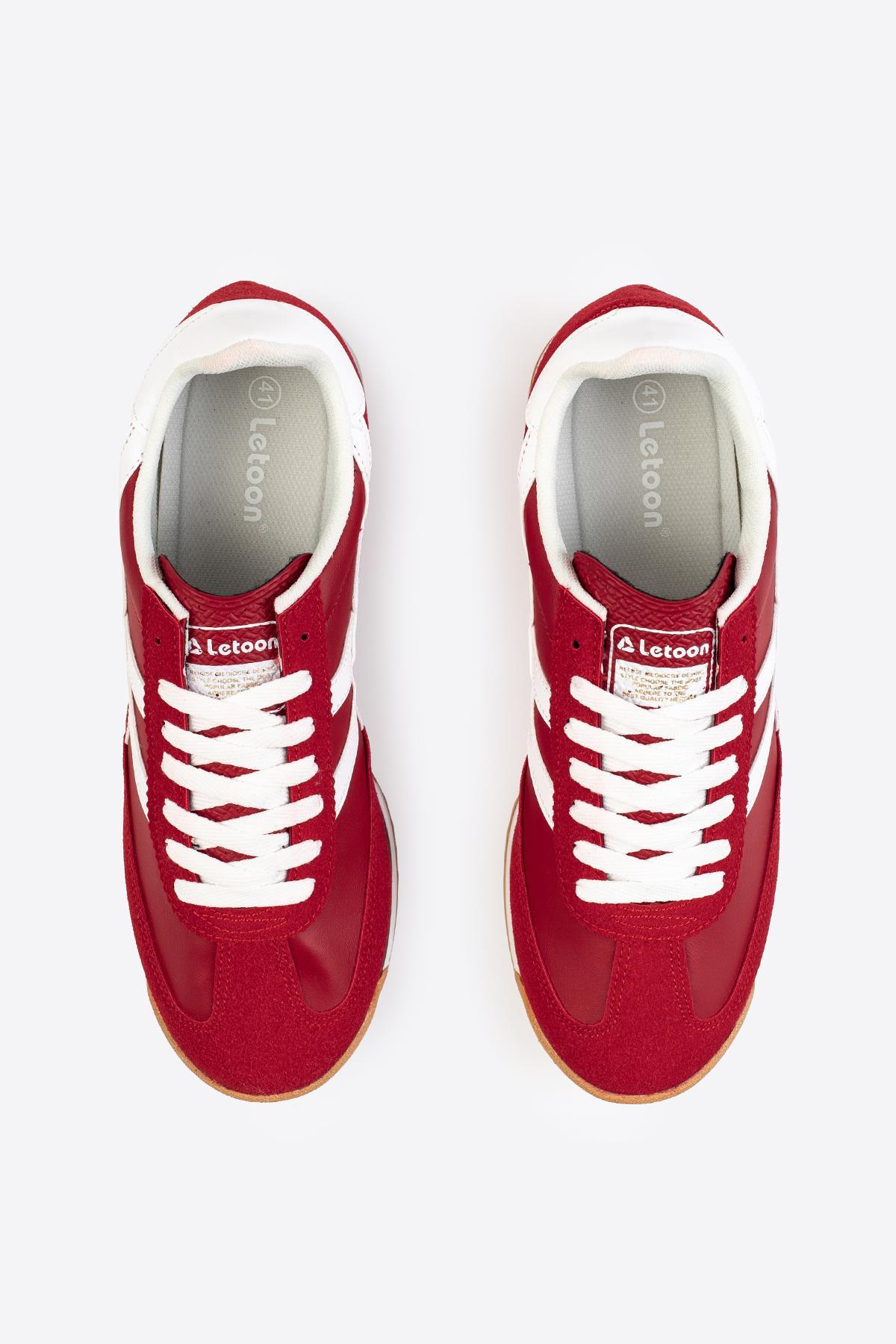 Letoon Retro Şerit Detaylı Kırmızı Sneaker Letoon Retro Şerit Detaylı Kırmızı Sneaker 