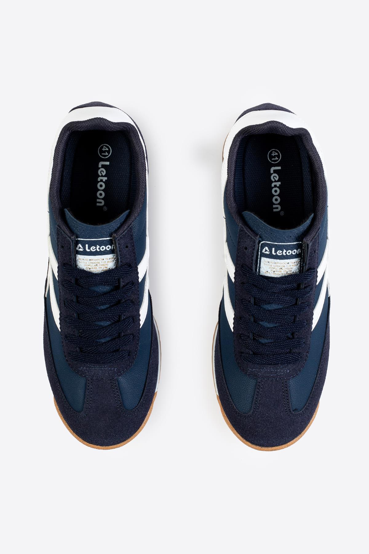 Letoon Retro Şerit Detaylı Lacivert SneakerLetoon Retro Şerit Detaylı Lacivert Sneaker