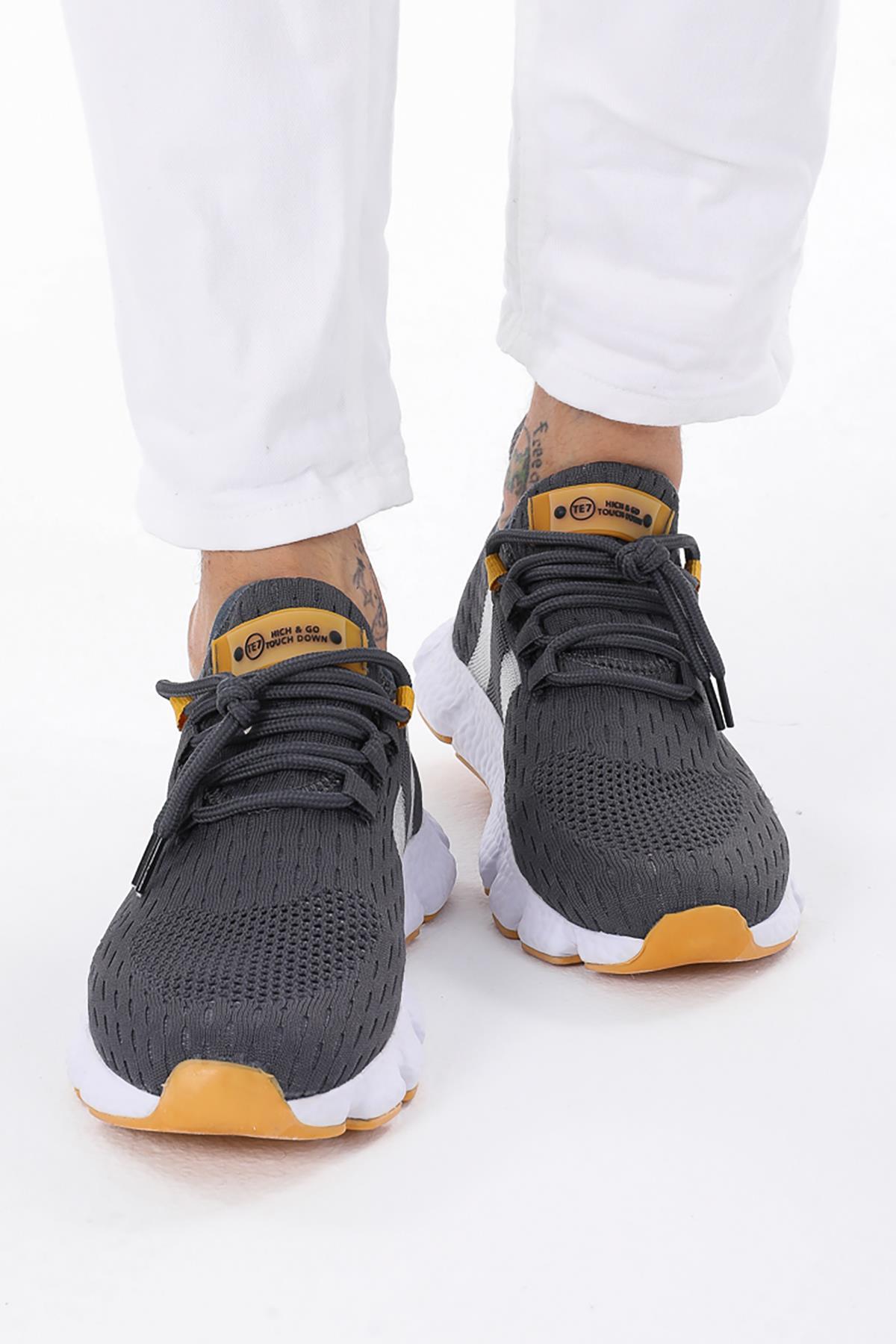 Letoon Te7 Unisex Füme Hardal Spor AyakkabıLetoon Te7 Unisex Füme Hardal Spor Ayakkabı