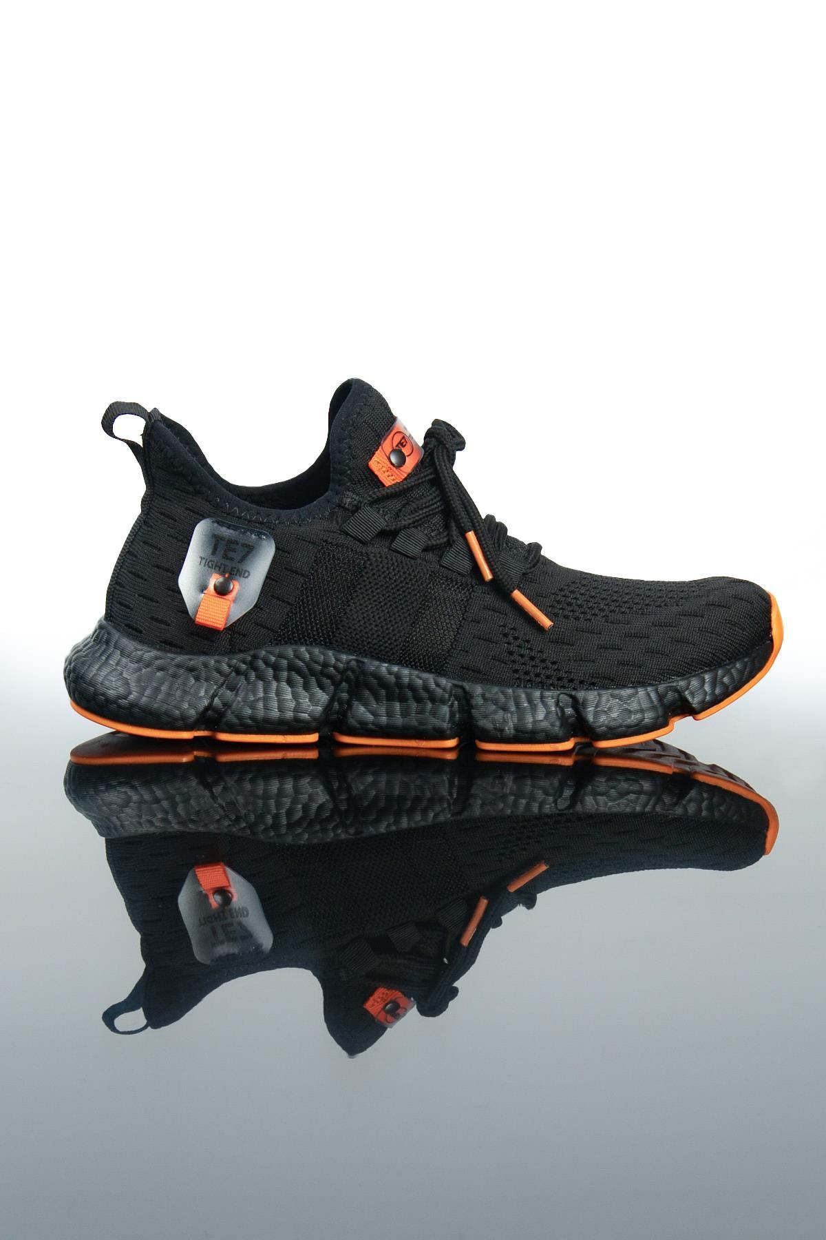 Letoon Te7 Unisex Siyah Turuncu Spor AyakkabıLetoon Te7 Unisex Siyah Turuncu Spor Ayakkabı