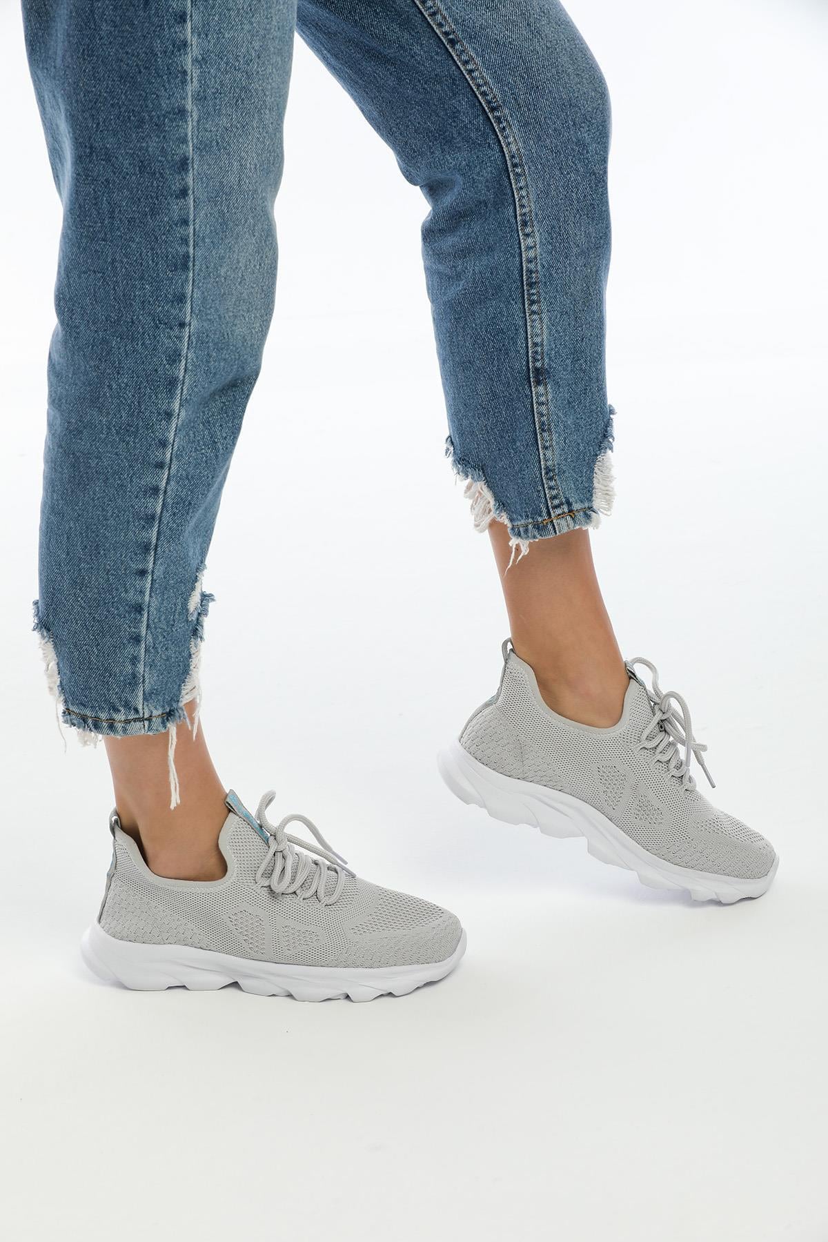 Letoon Teek-02 Unisex Gri Turkuaz Spor AyakkabıLetoon Teek-02 Unisex Gri Turkuaz Spor Ayakkabı
