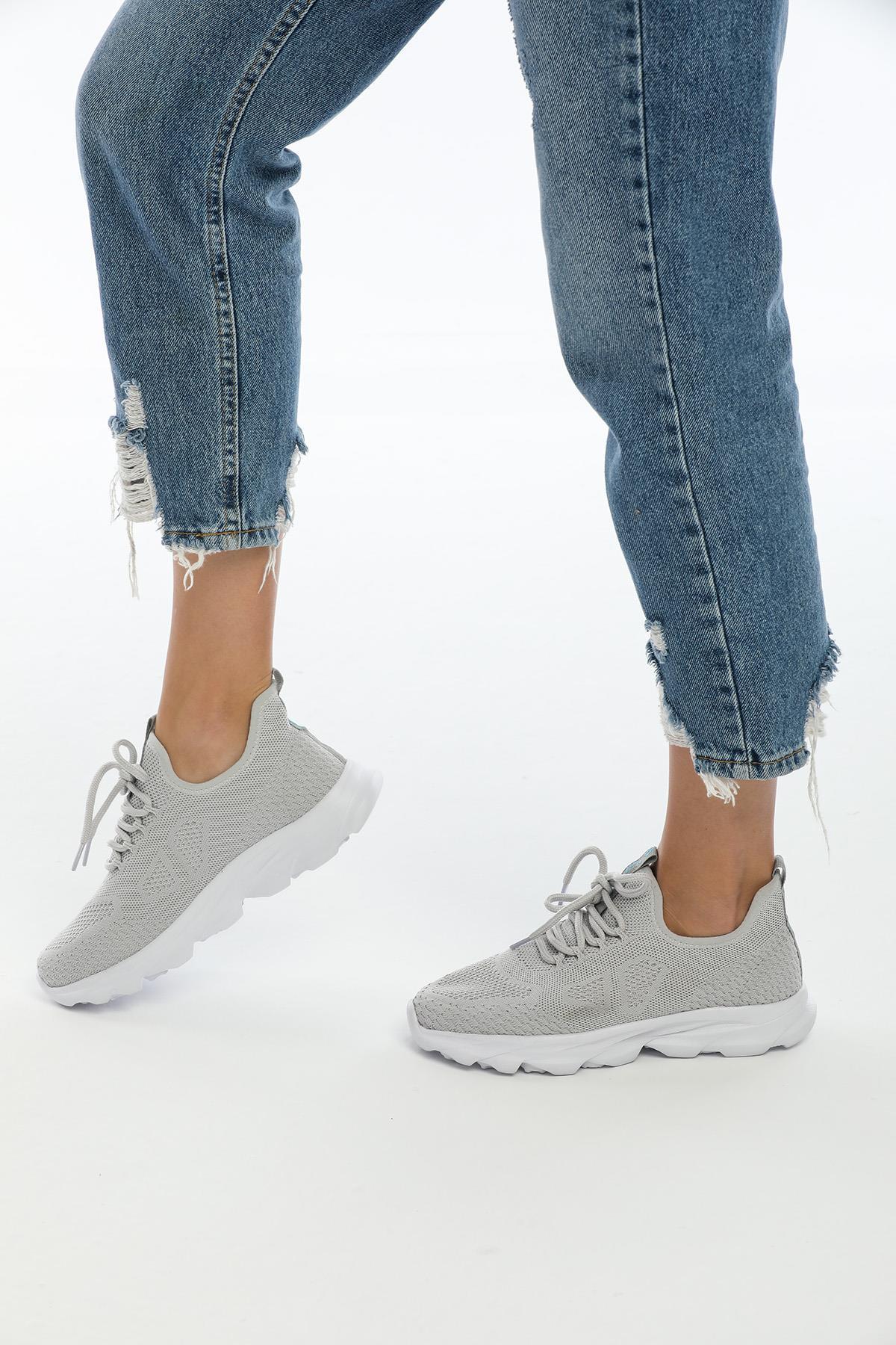 Letoon Teek-02 Unisex Gri Turkuaz Spor AyakkabıLetoon Teek-02 Unisex Gri Turkuaz Spor Ayakkabı