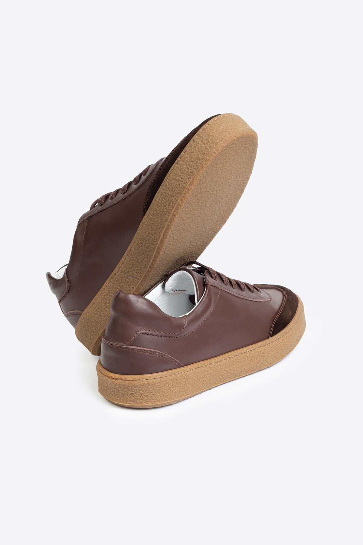 LTN-HY04 Erkek Hakiki Deri Günlük Sneaker –Kahverengi Casual Ayakkabı LTN-HY04 Erkek Hakiki Deri Günlük Sneaker –Kahverengi Casual Ayakkabı 