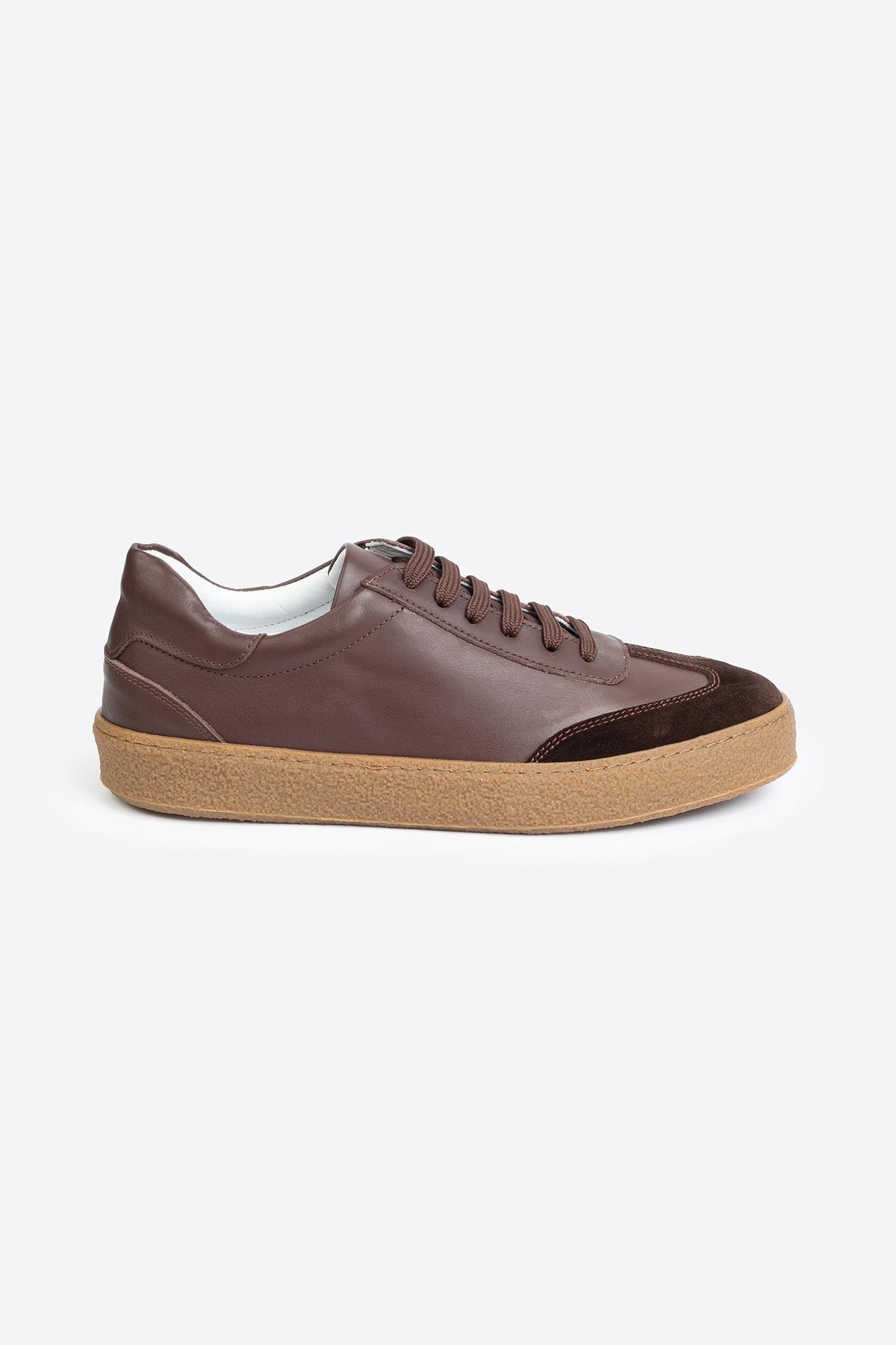LTN-HY04 Erkek Hakiki Deri Günlük Sneaker –Kahverengi Casual Ayakkabı LTN-HY04 Erkek Hakiki Deri Günlük Sneaker –Kahverengi Casual Ayakkabı 