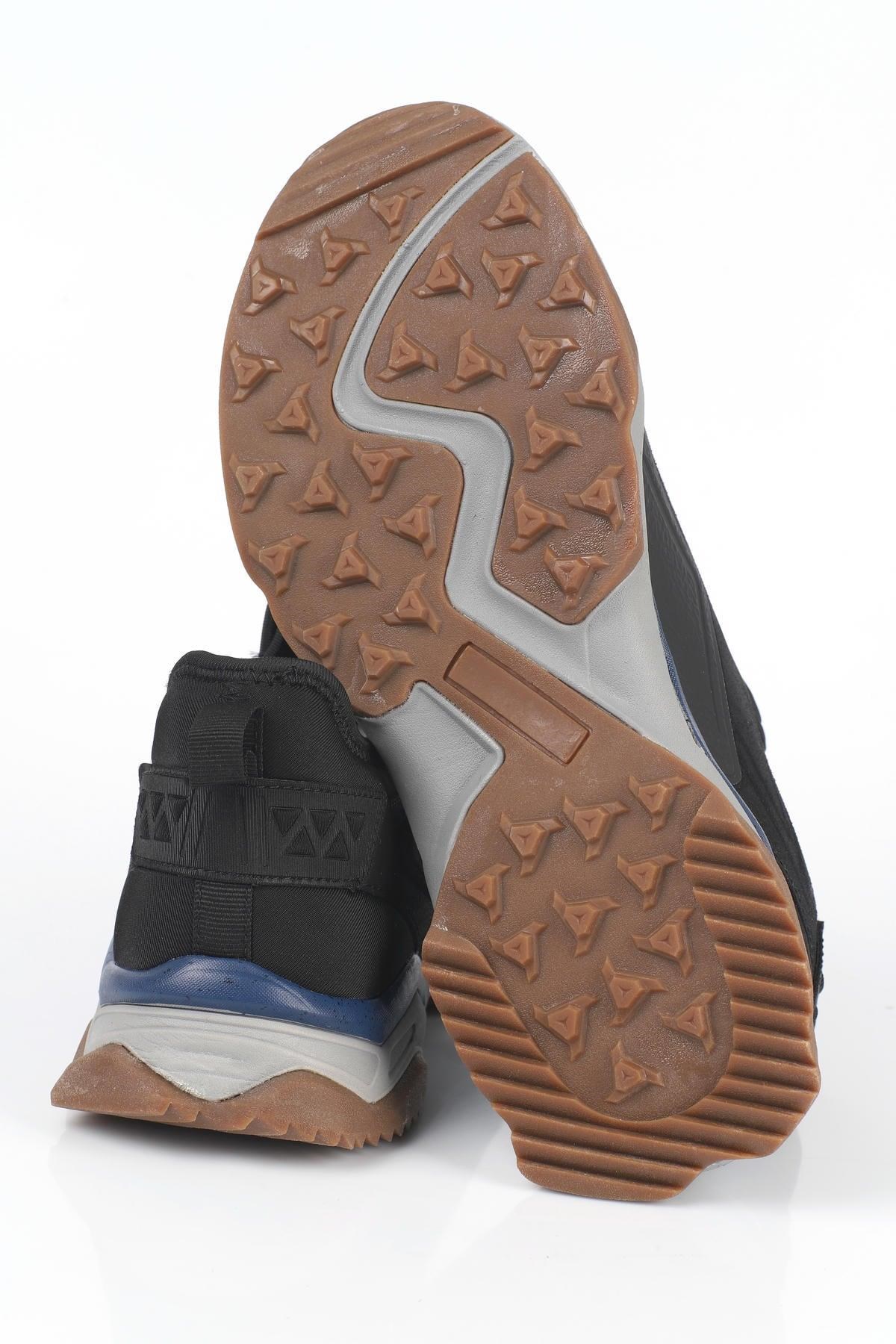 Letoon  BOOT-01 Erkek Outdoor Kalın Tabanlı Bağcıklı Günlük Spor Bot SİYAH