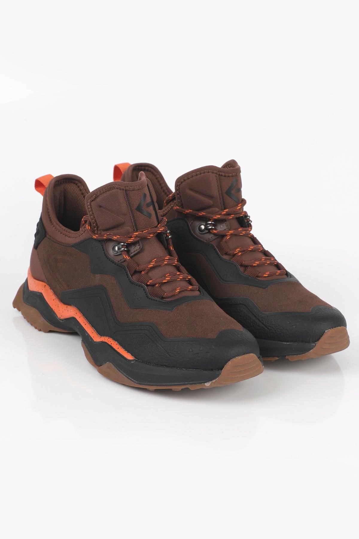 Letoon  BOOT-01 Erkek Outdoor Kalın Tabanlı Bağcıklı Günlük Spor Bot KAHVERENGİ
