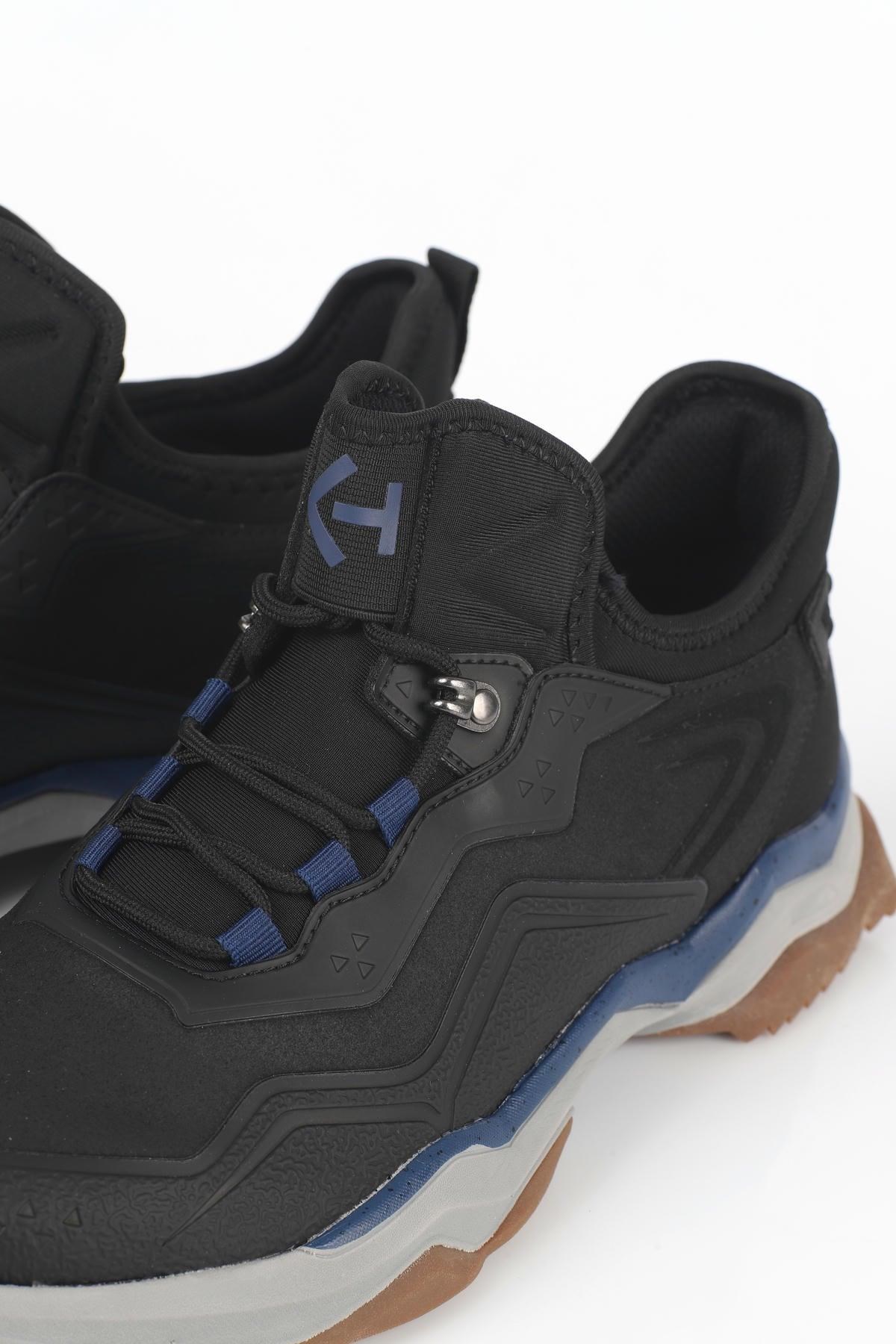 Letoon  BOOT-01 Erkek Outdoor Kalın Tabanlı Bağcıklı Günlük Spor Bot SİYAH