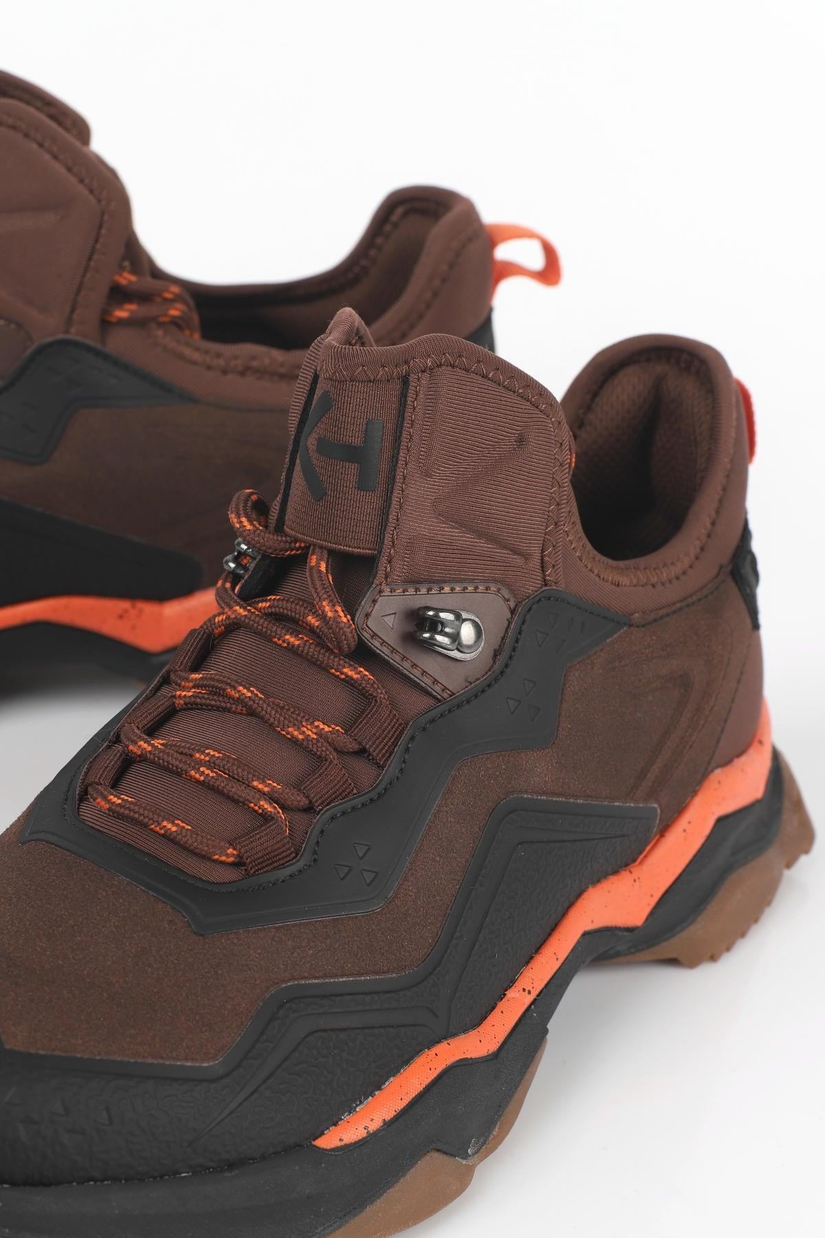 Letoon  BOOT-01 Erkek Outdoor Kalın Tabanlı Bağcıklı Günlük Spor Bot KAHVERENGİ
