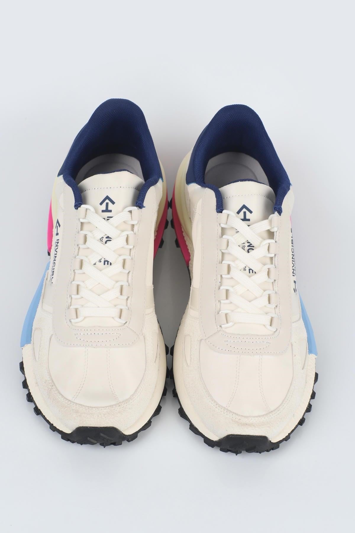 Letoon  MOVE-30 Unisex Retro Kalın Tabanlı Bağcıklı Günlük Sneaker Spor Ayakkabı BEYAZ