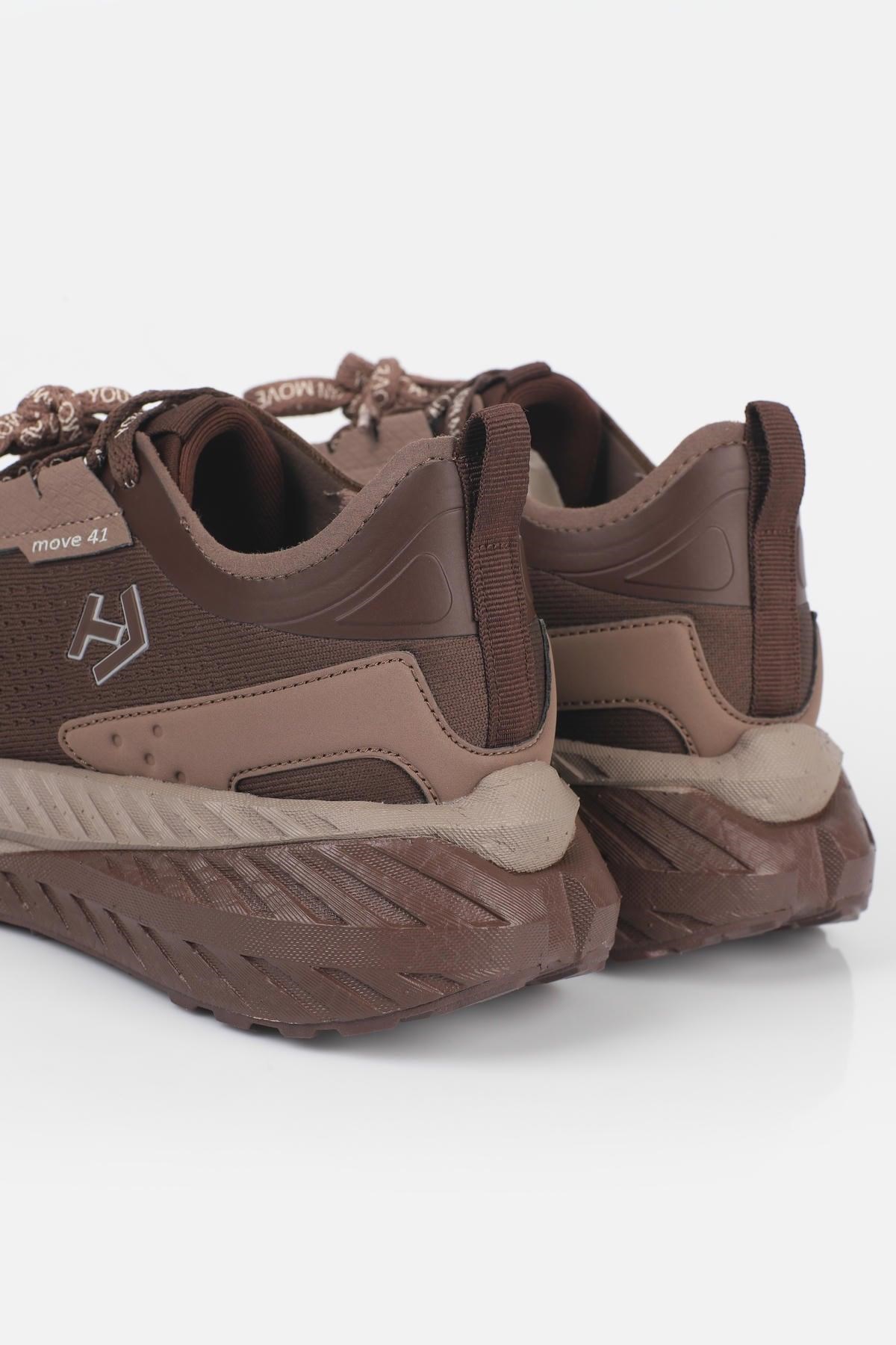 Letoon  MOVE-41 Unisex Yüksek Tabanlı Sneaker KAHVERENGİ