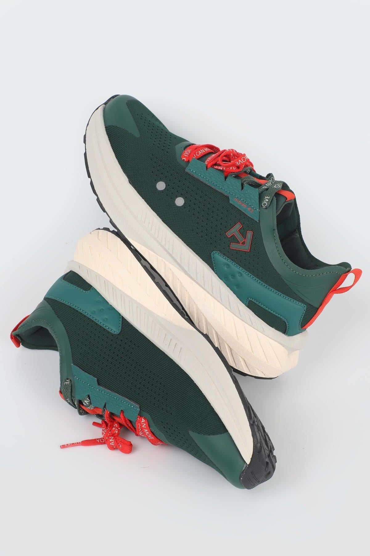 Letoon  MOVE-41 Unisex Yüksek Tabanlı Sneaker YEŞİL