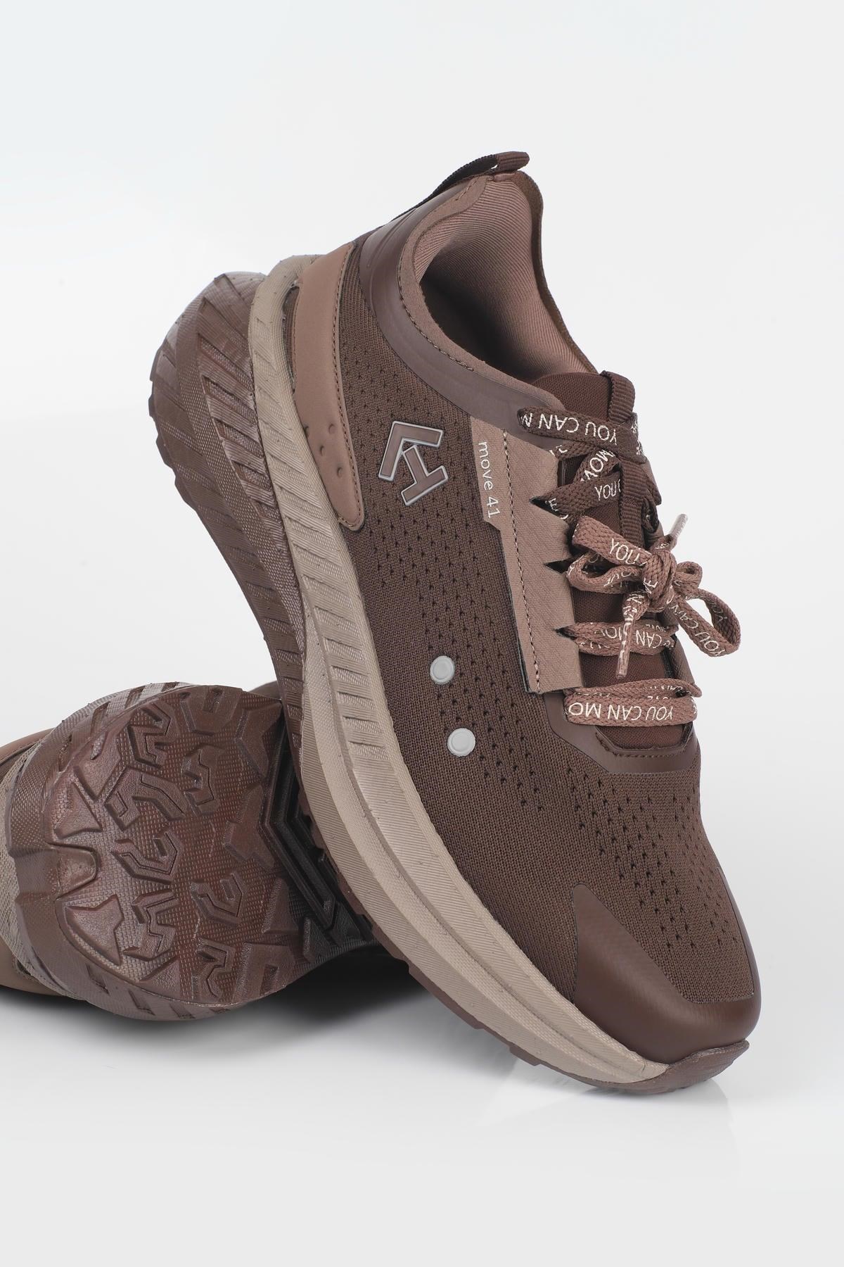 Letoon  MOVE-41 Unisex Yüksek Tabanlı Sneaker KAHVERENGİ