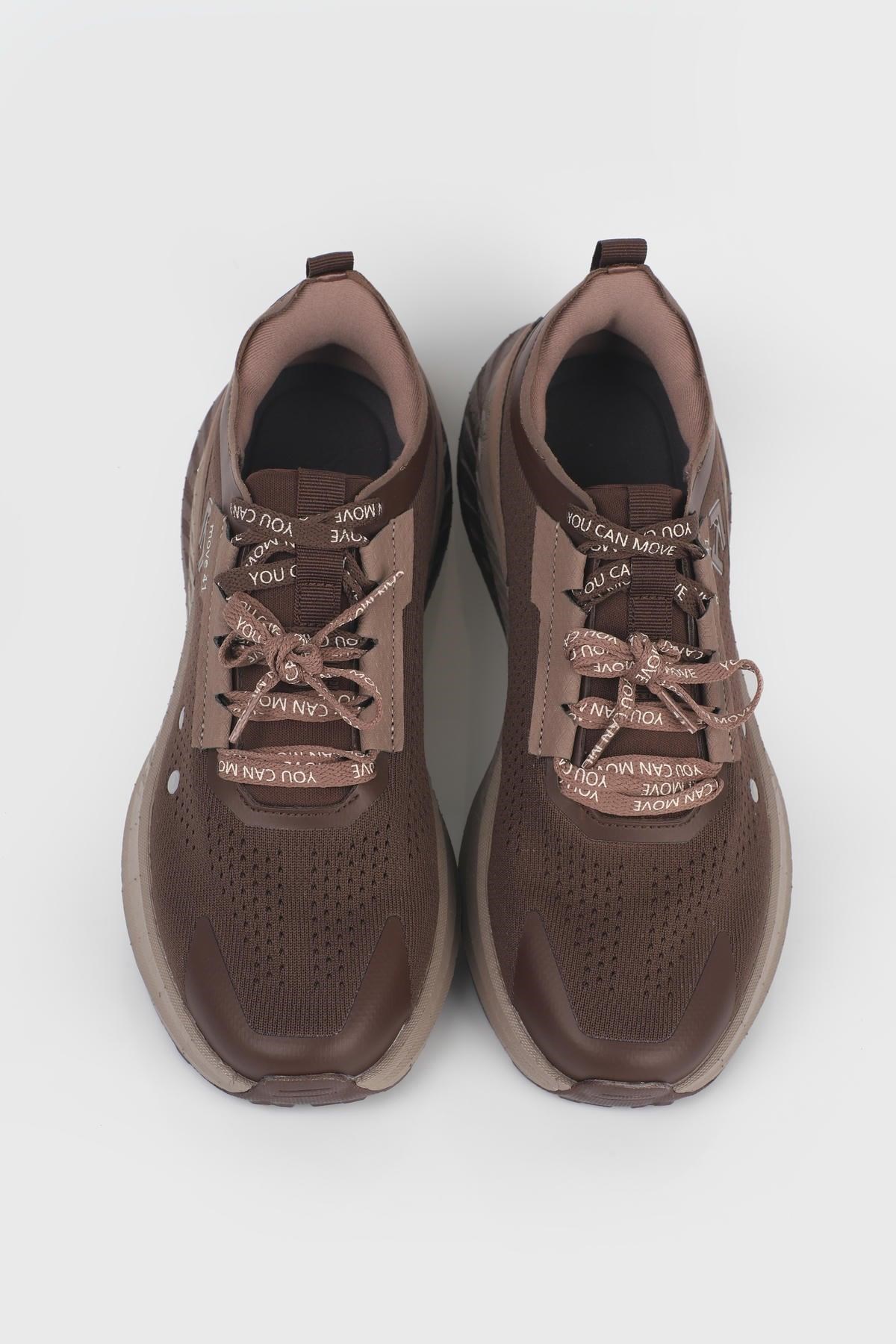 Letoon  MOVE-41 Unisex Yüksek Tabanlı Sneaker KAHVERENGİ