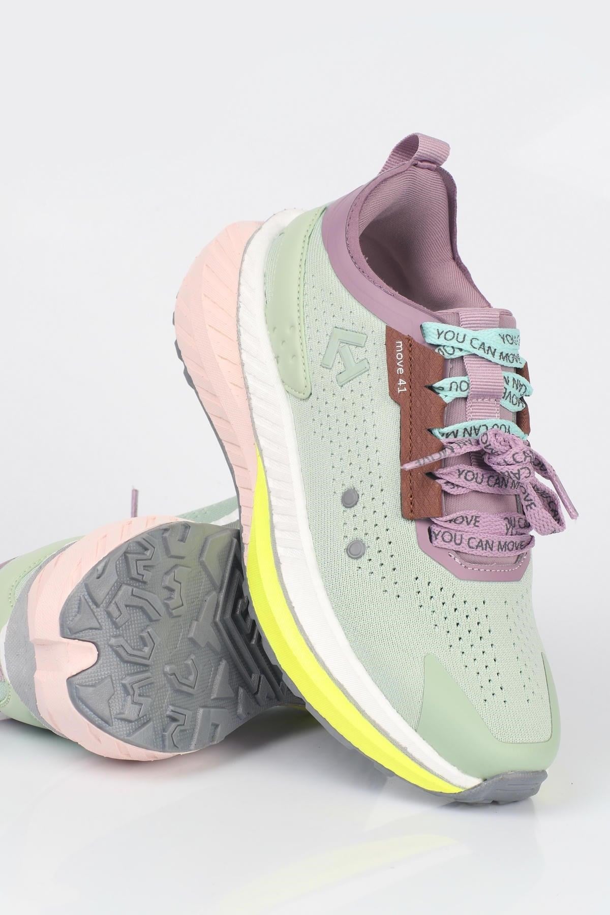 Letoon  MOVE-41 Unisex Yüksek Tabanlı Sneaker MİNT YEŞİLİ