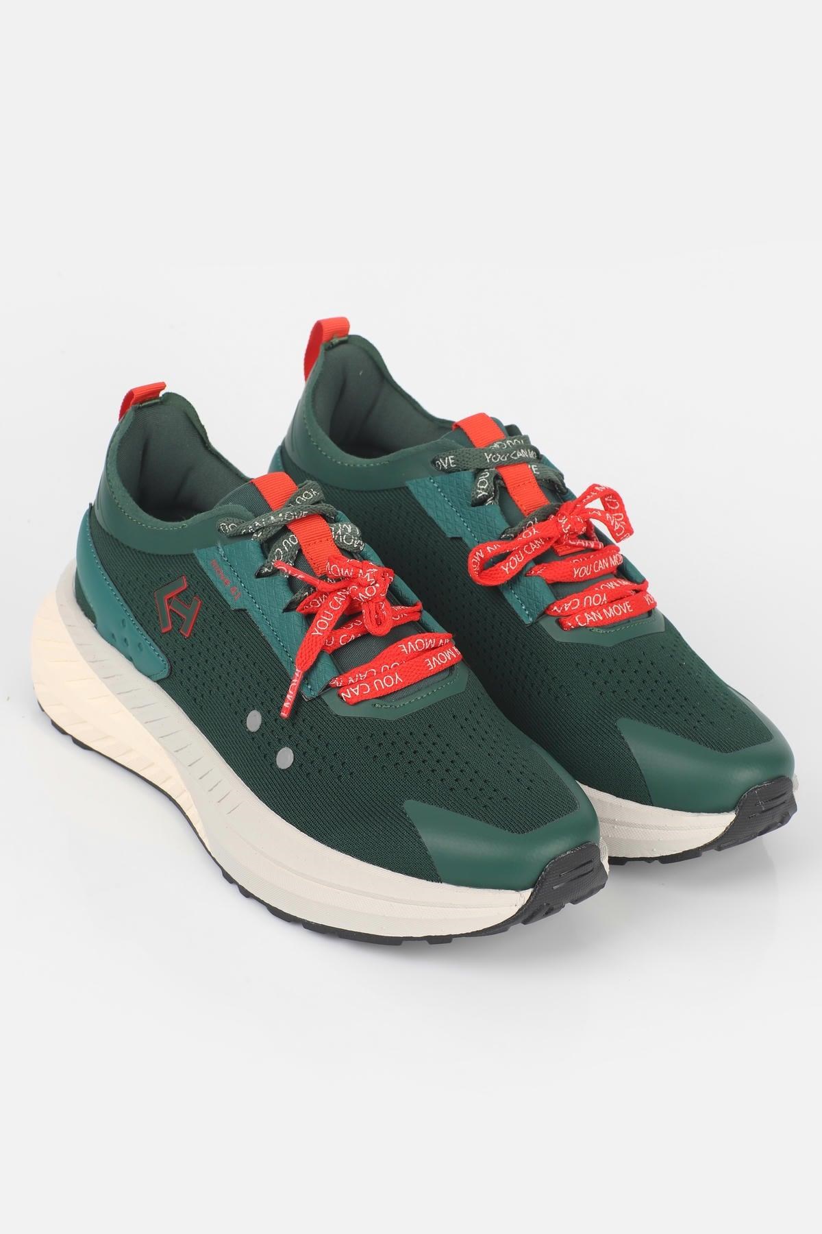 Letoon  MOVE-41 Unisex Yüksek Tabanlı Sneaker YEŞİL