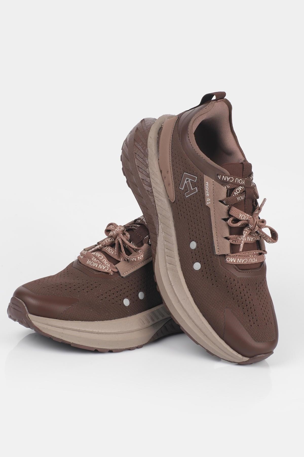 Letoon  MOVE-41 Unisex Yüksek Tabanlı Sneaker KAHVERENGİ