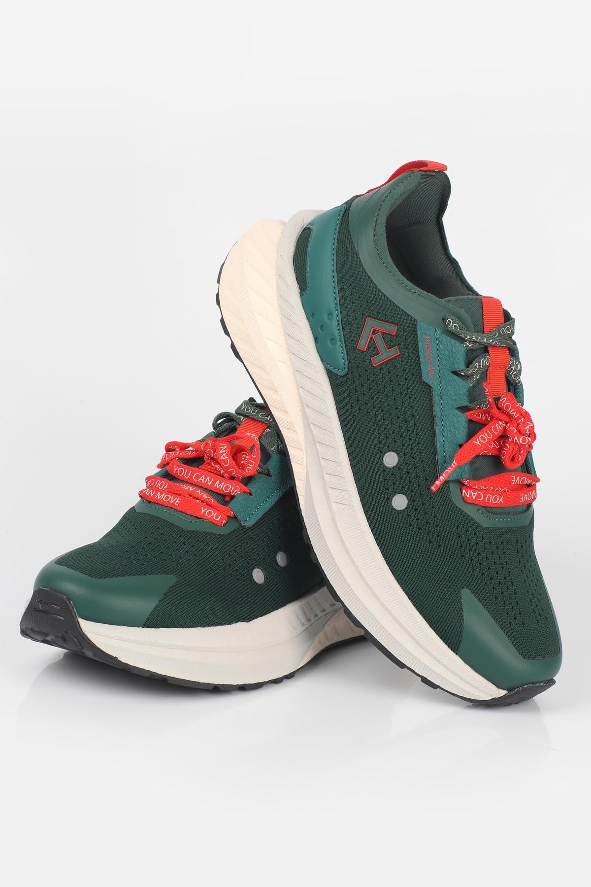 Letoon  MOVE-41 Unisex Yüksek Tabanlı Sneaker YEŞİL