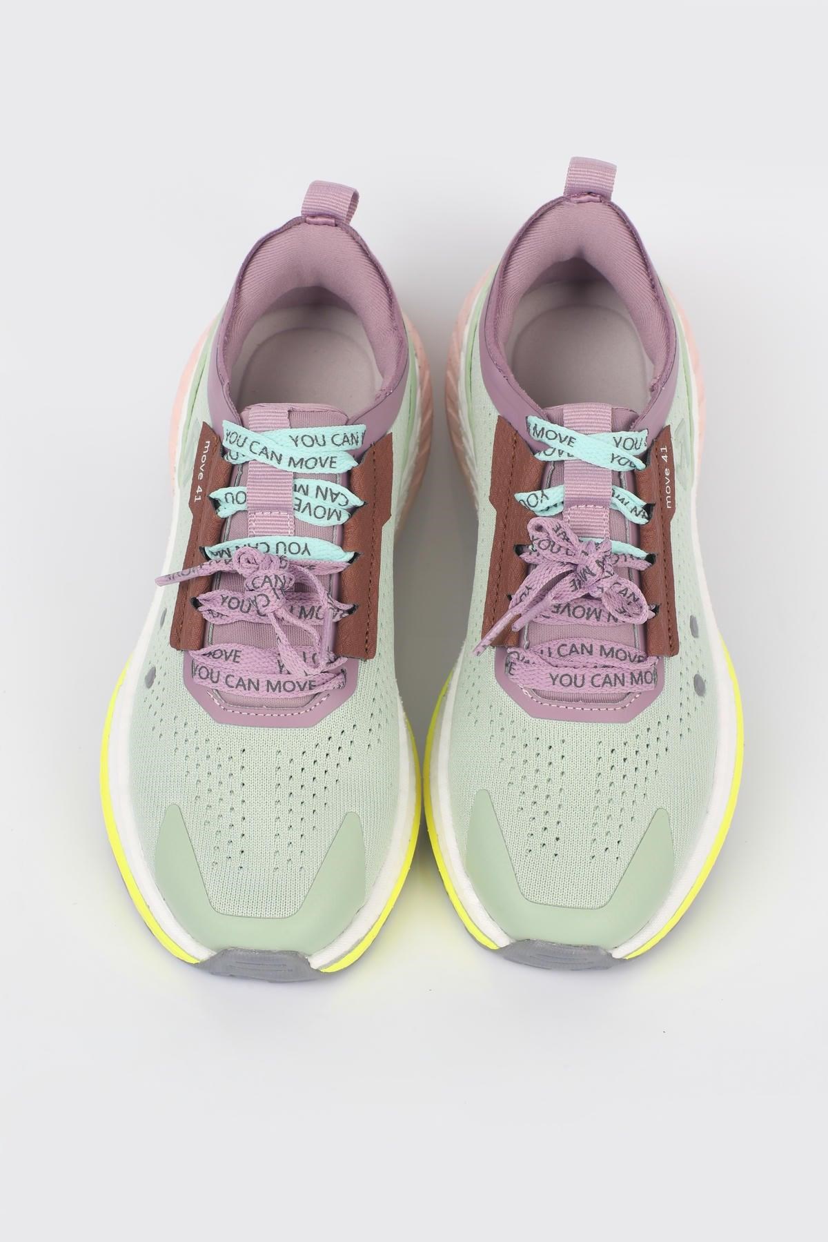 Letoon  MOVE-41 Unisex Yüksek Tabanlı Sneaker MİNT YEŞİLİ