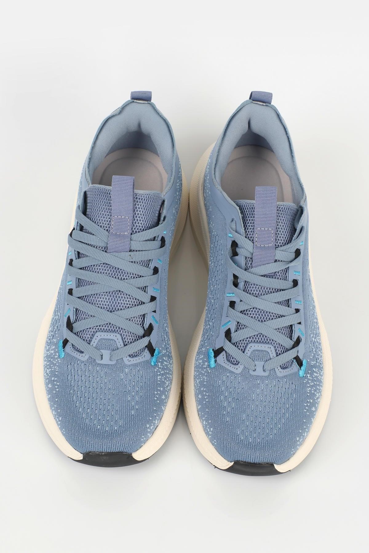 Letoon MOVE-50 Unisex Yüksek Tabanlı Örgü Dokulu Günlük Sneaker Spor Ayakkab MAVİ